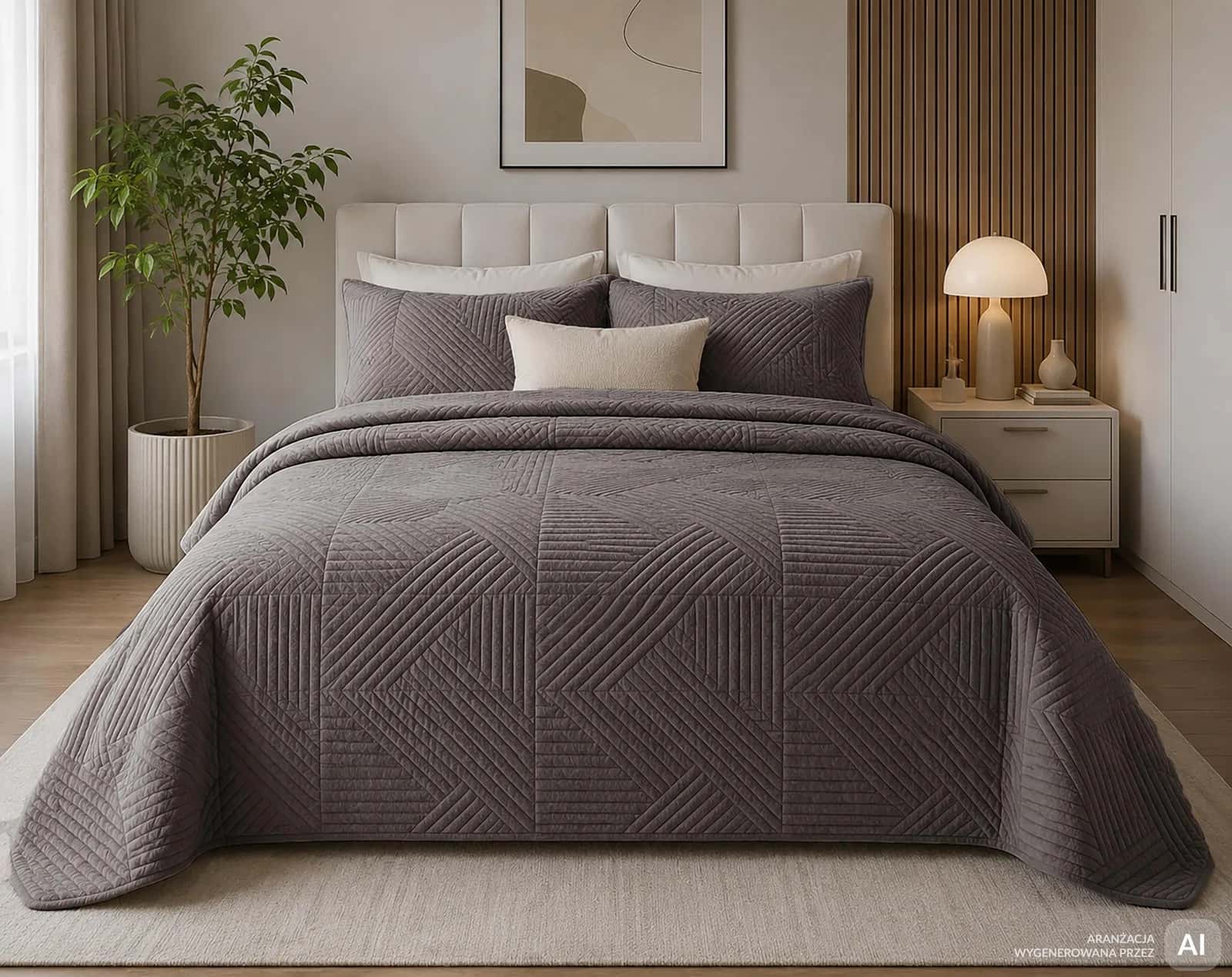 Narzuta pościelowa Vesta 200x230 cm szara – miniatura 5