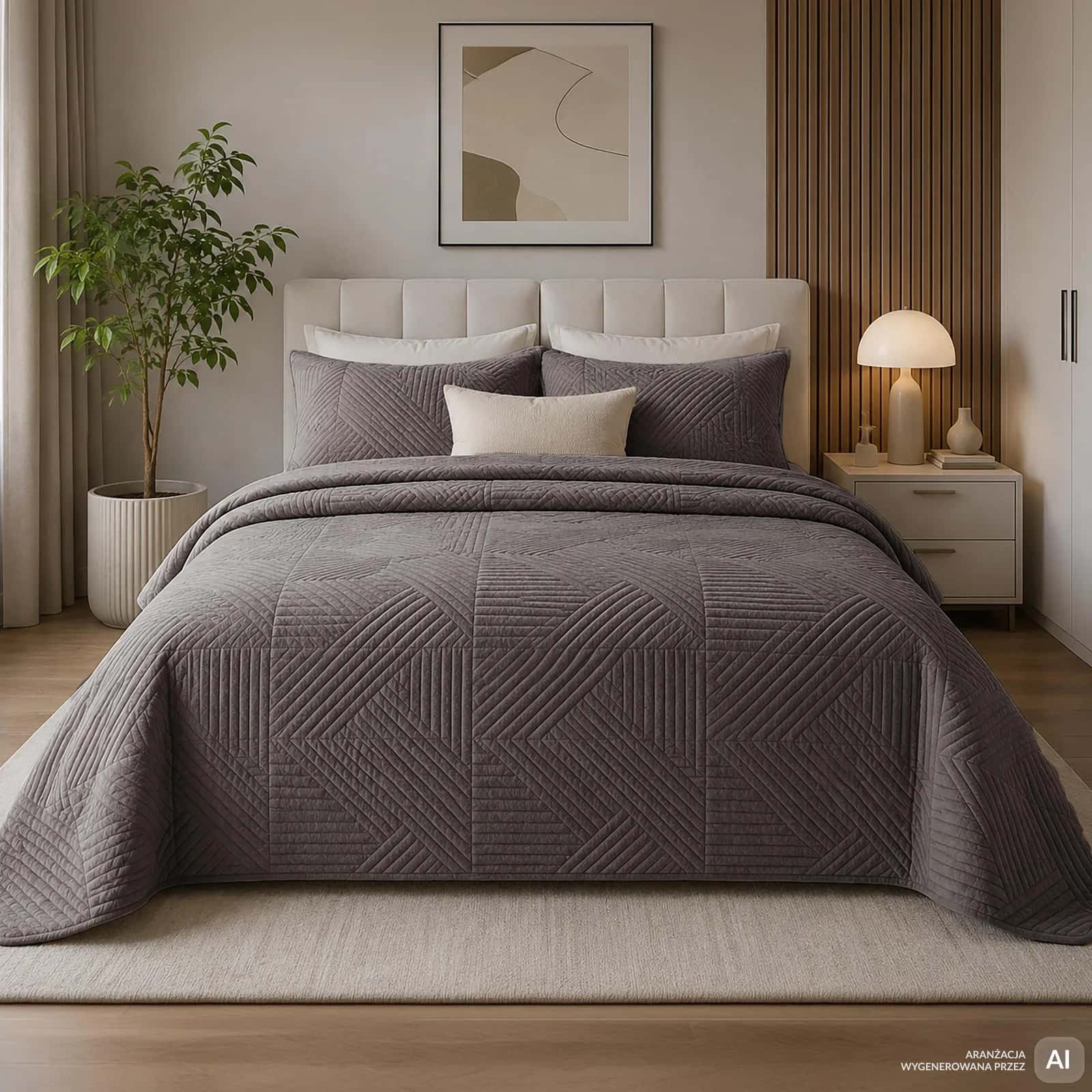 Narzuta pościelowa Vesta 200x230 cm szara – miniatura 4