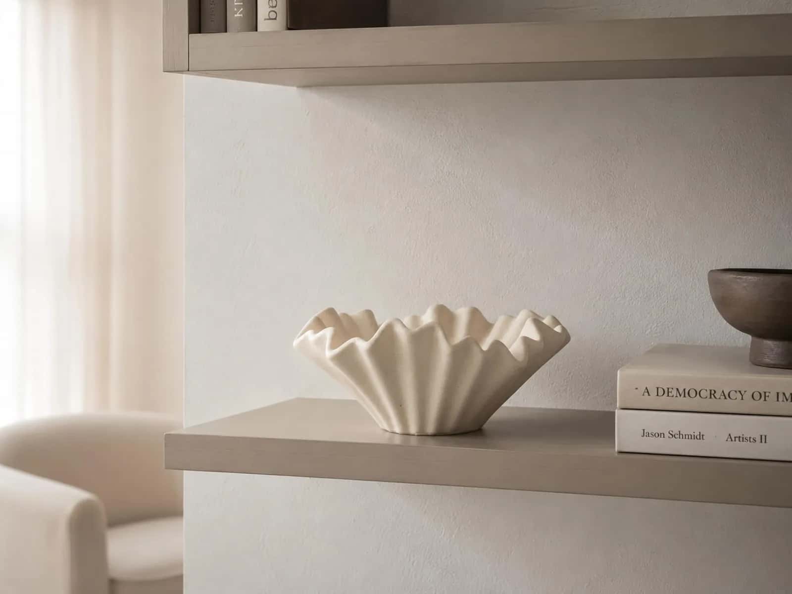 Patera ceramiczna ozdobna 3 beż 23,8x11cm – miniatura 5