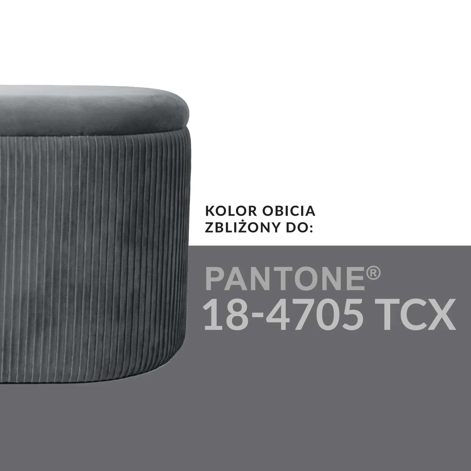 Pufa duo welur AMBROSE 80×40×40cm c. szary – miniatura 6