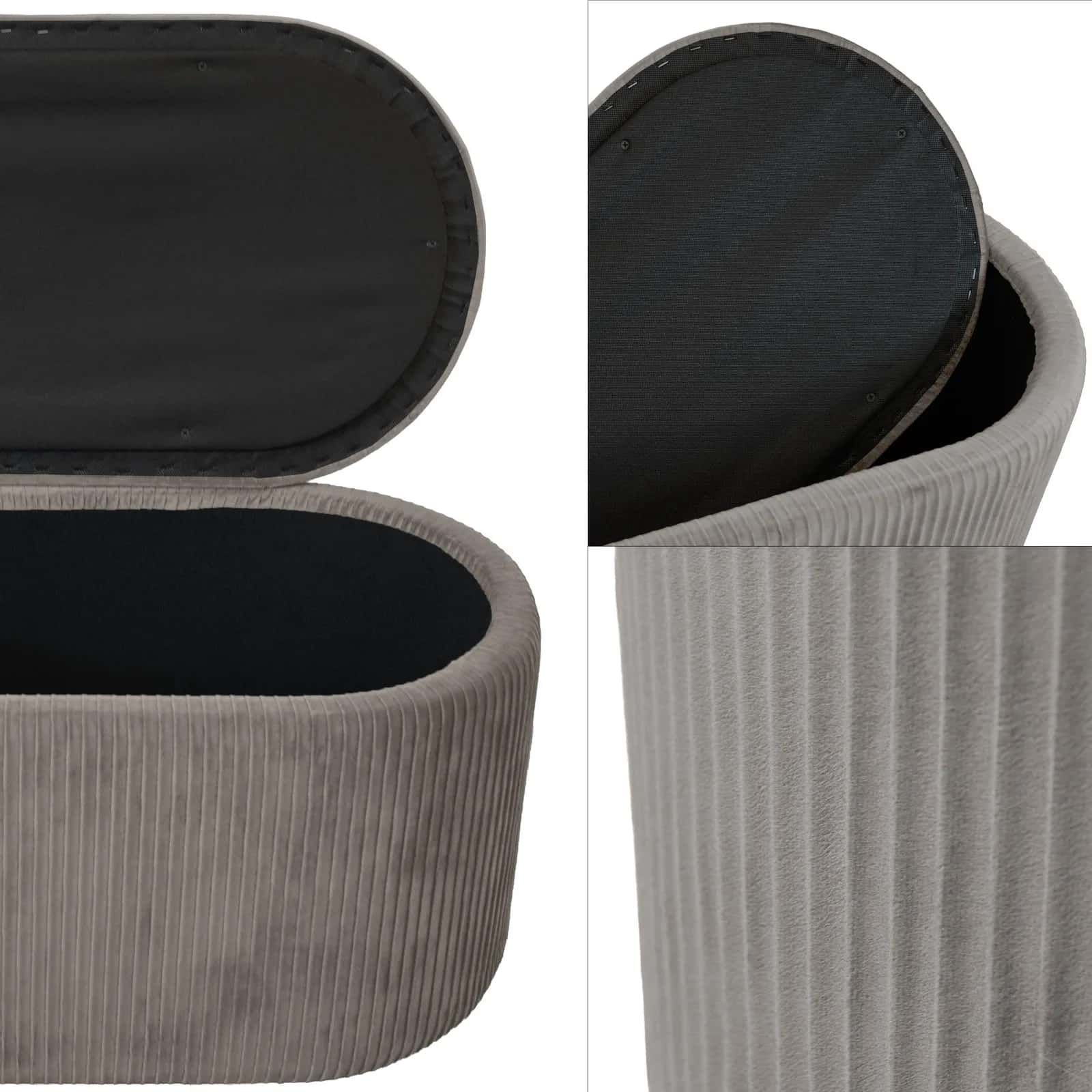 Pufa duo welur AMBROSE 80×40×40cm taupe – miniatura 5