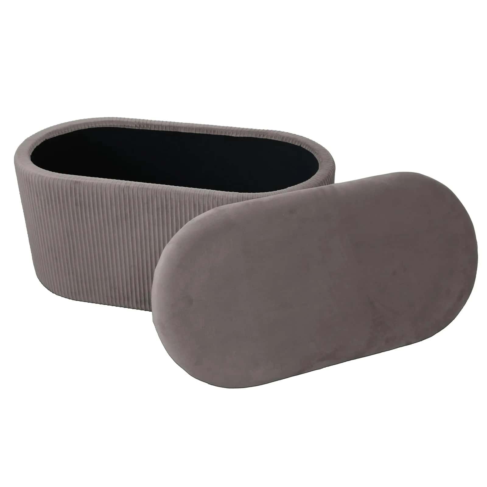 Pufa duo welur AMBROSE 80×40×40cm taupe – miniatura 2