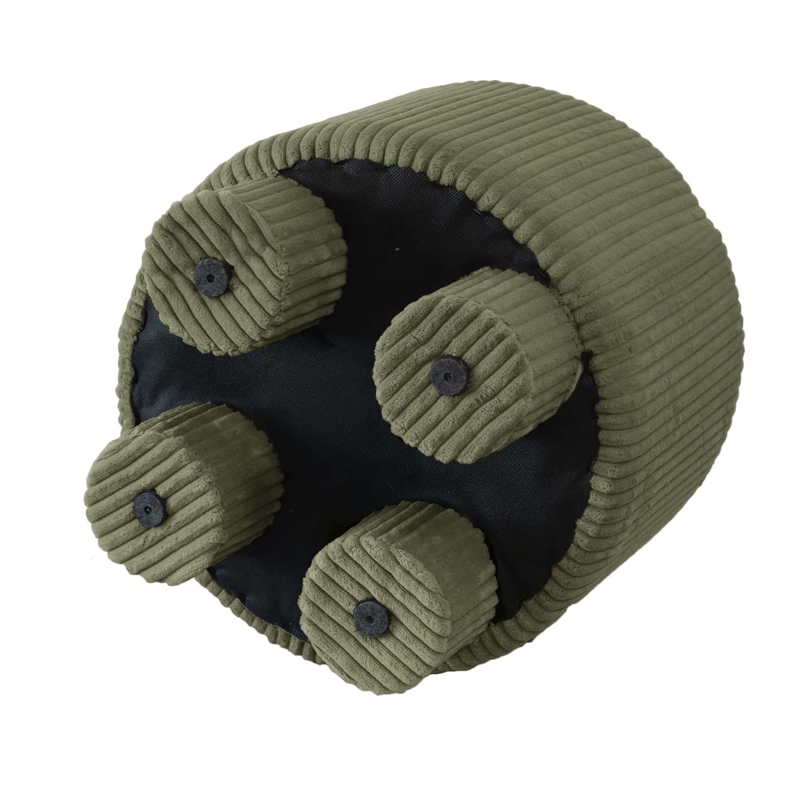 Pufa sztruks DAGMAR 40×40×40cm oliwka – miniatura 6