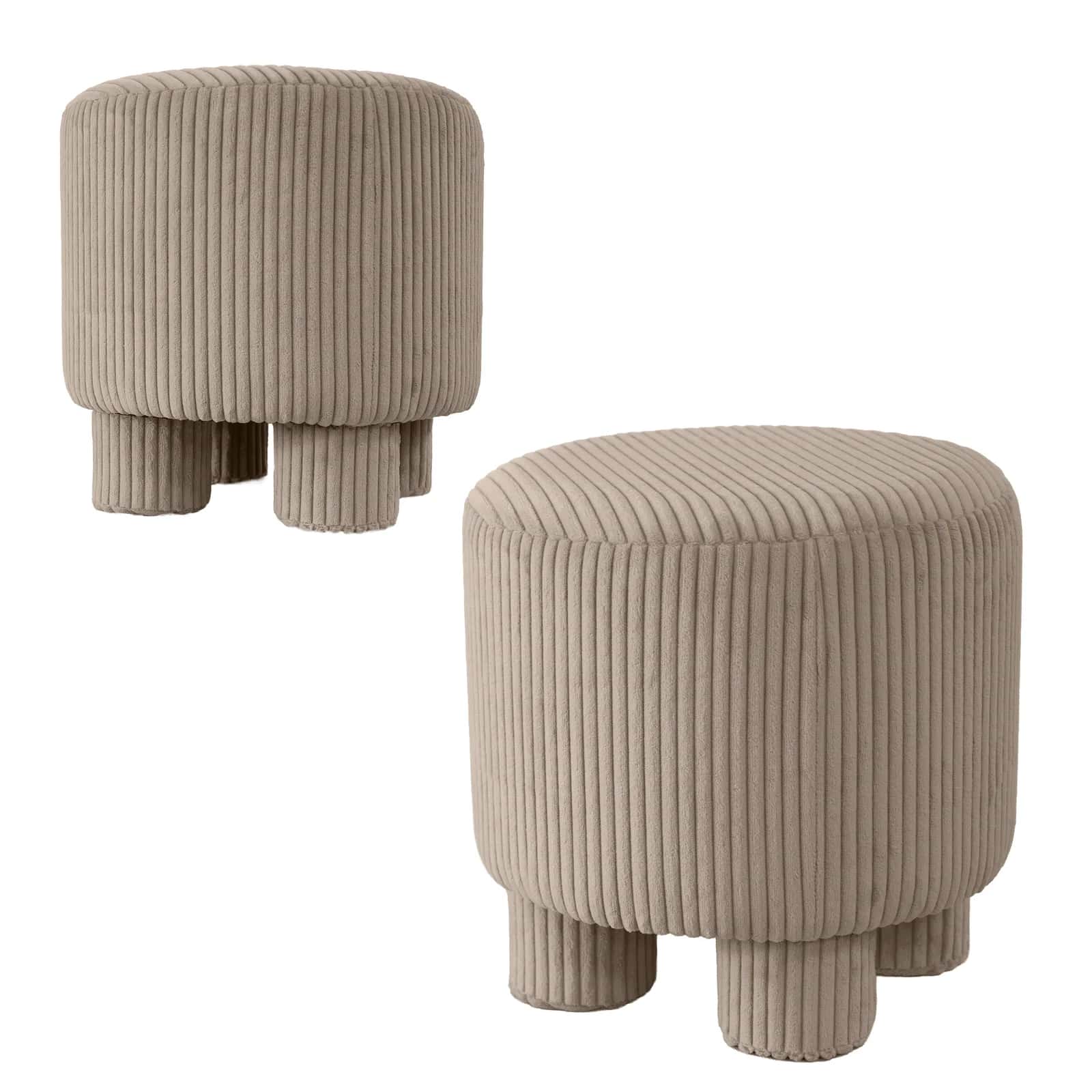 Pufa sztruks EMILIA 40×40×40cm toffie – miniatura 4