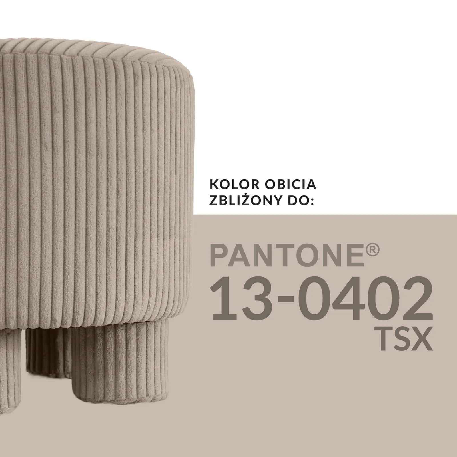 Pufa sztruks EMILIA 40×40×40cm toffie – miniatura 9