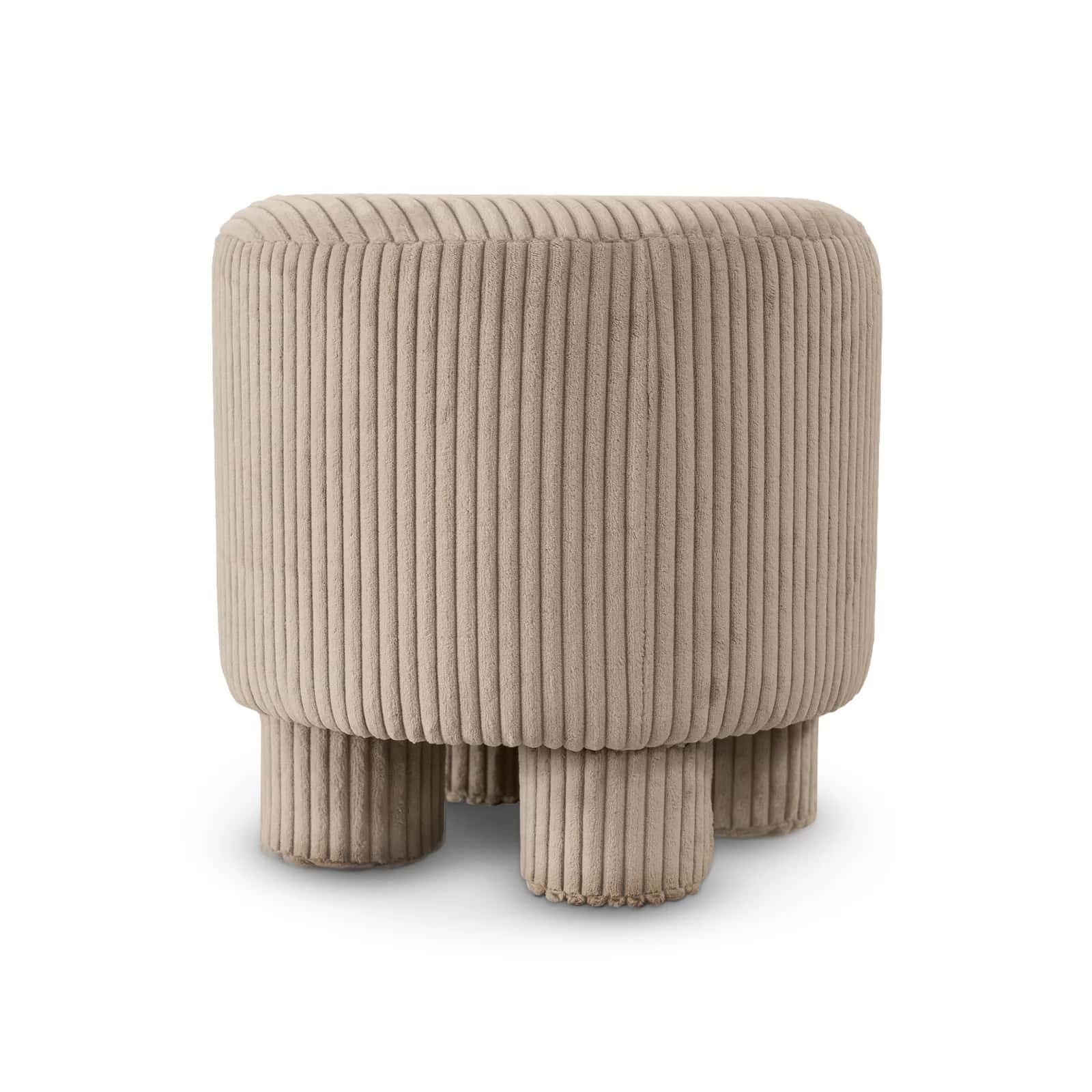 Pufa sztruks EMILIA 40×40×40cm toffie – miniatura 1