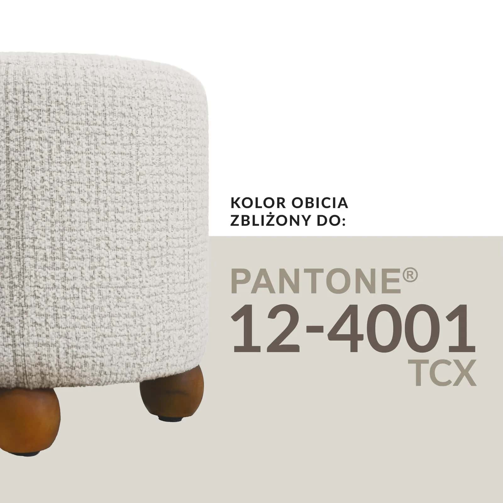 Pufa plecionka ELMER 38×38×38 beż/dąb – miniatura 5