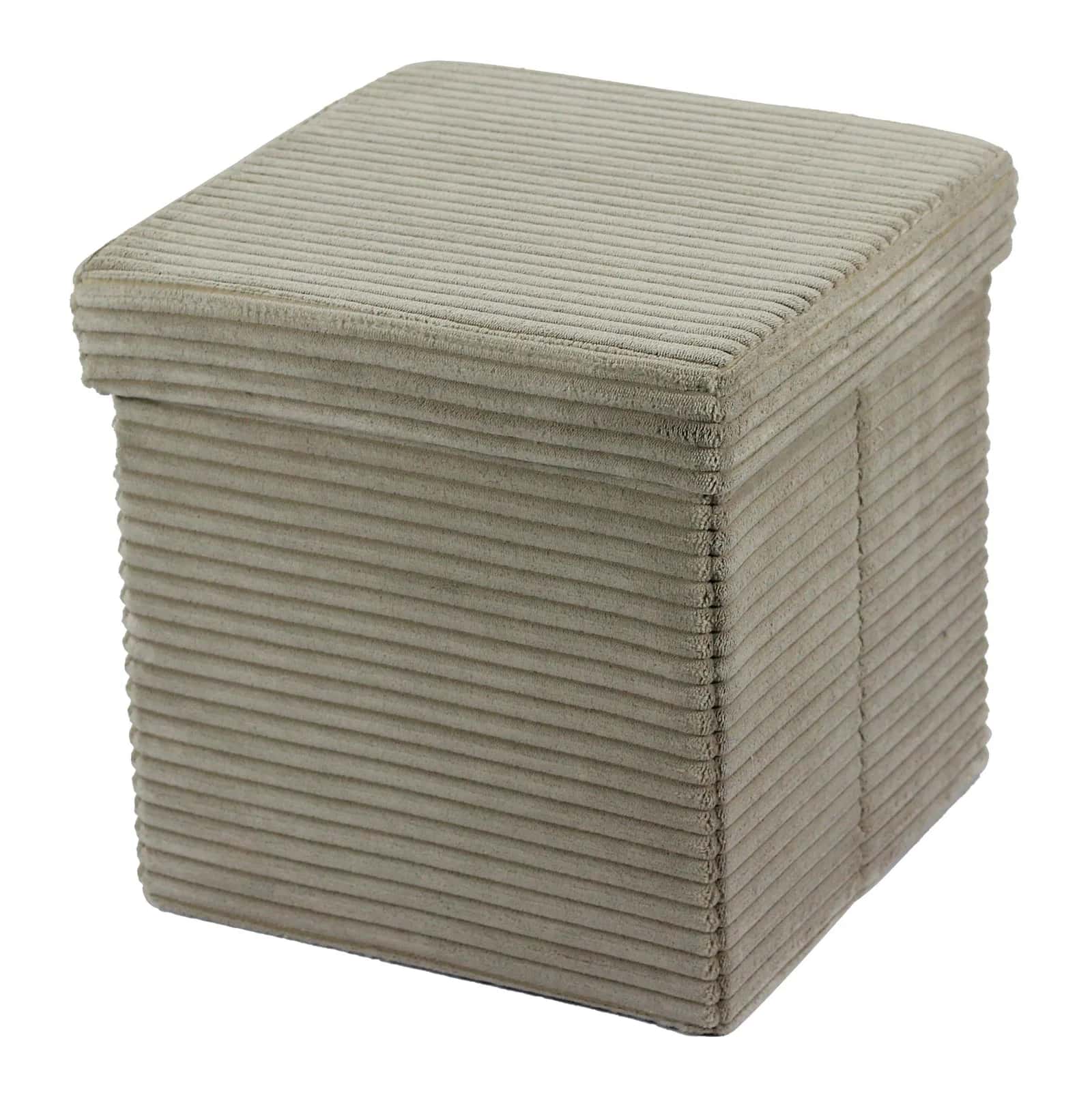 Pufa lampas TYSON 30×30×30cm taupe – miniatura 1