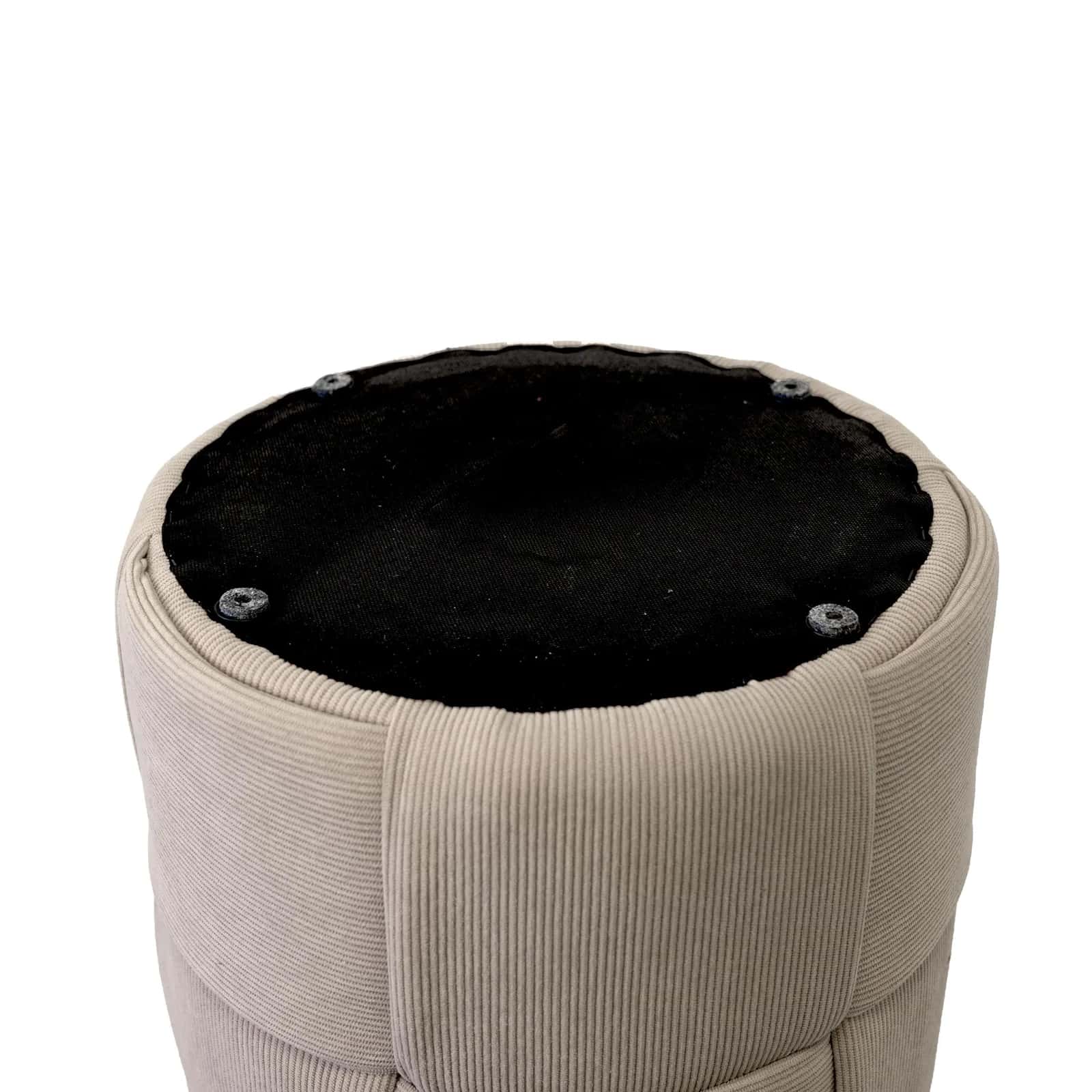 Pufa sztruks ELOISE 38×38×38cm beż – miniatura 6