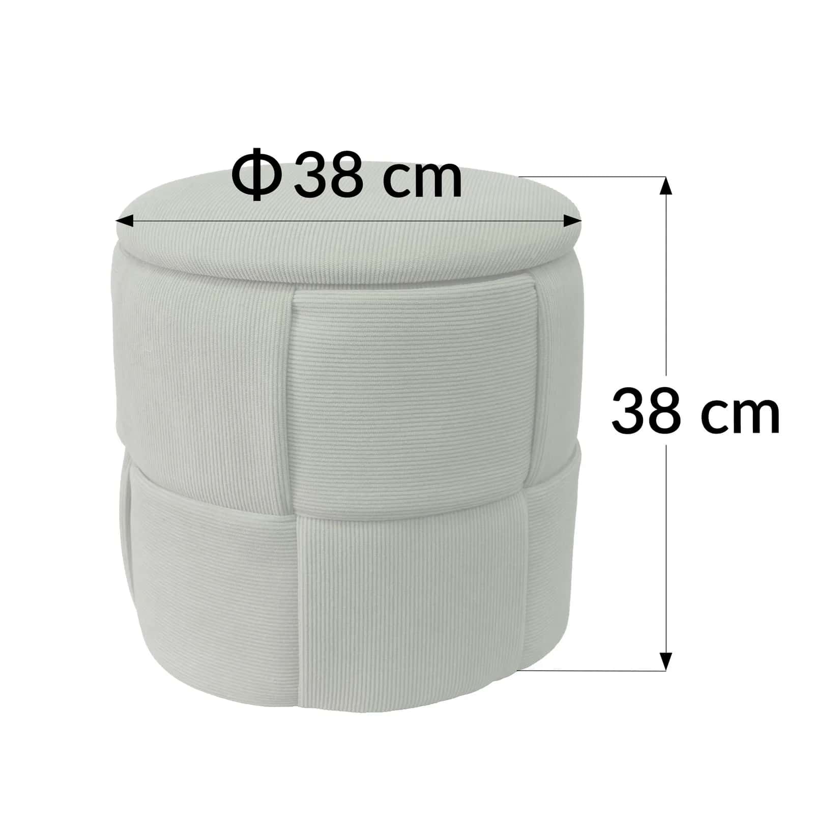 Pufa sztruks ELOISE 38×38×38cm oliwka – miniatura 6