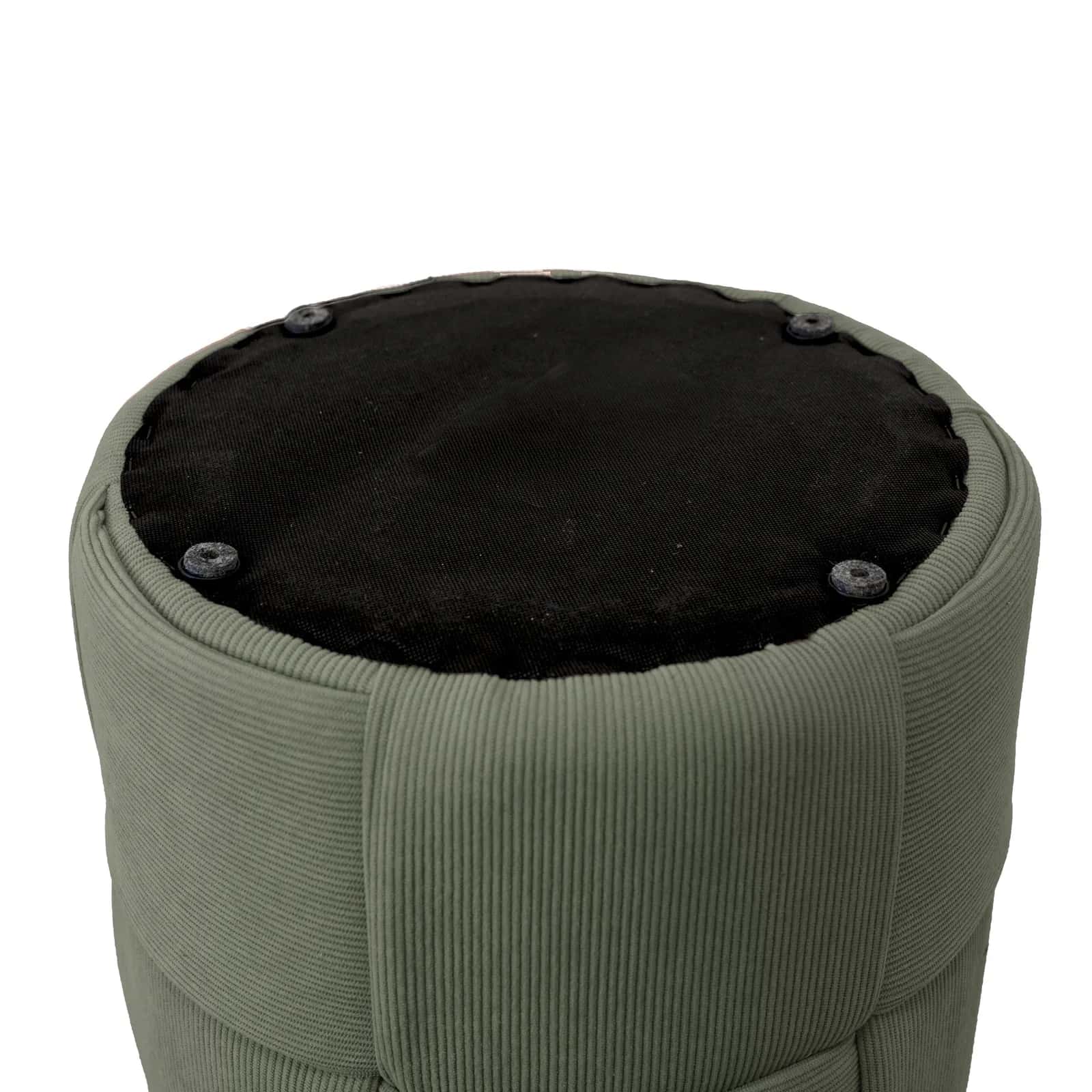 Pufa sztruks ELOISE 38×38×38cm oliwka – miniatura 7