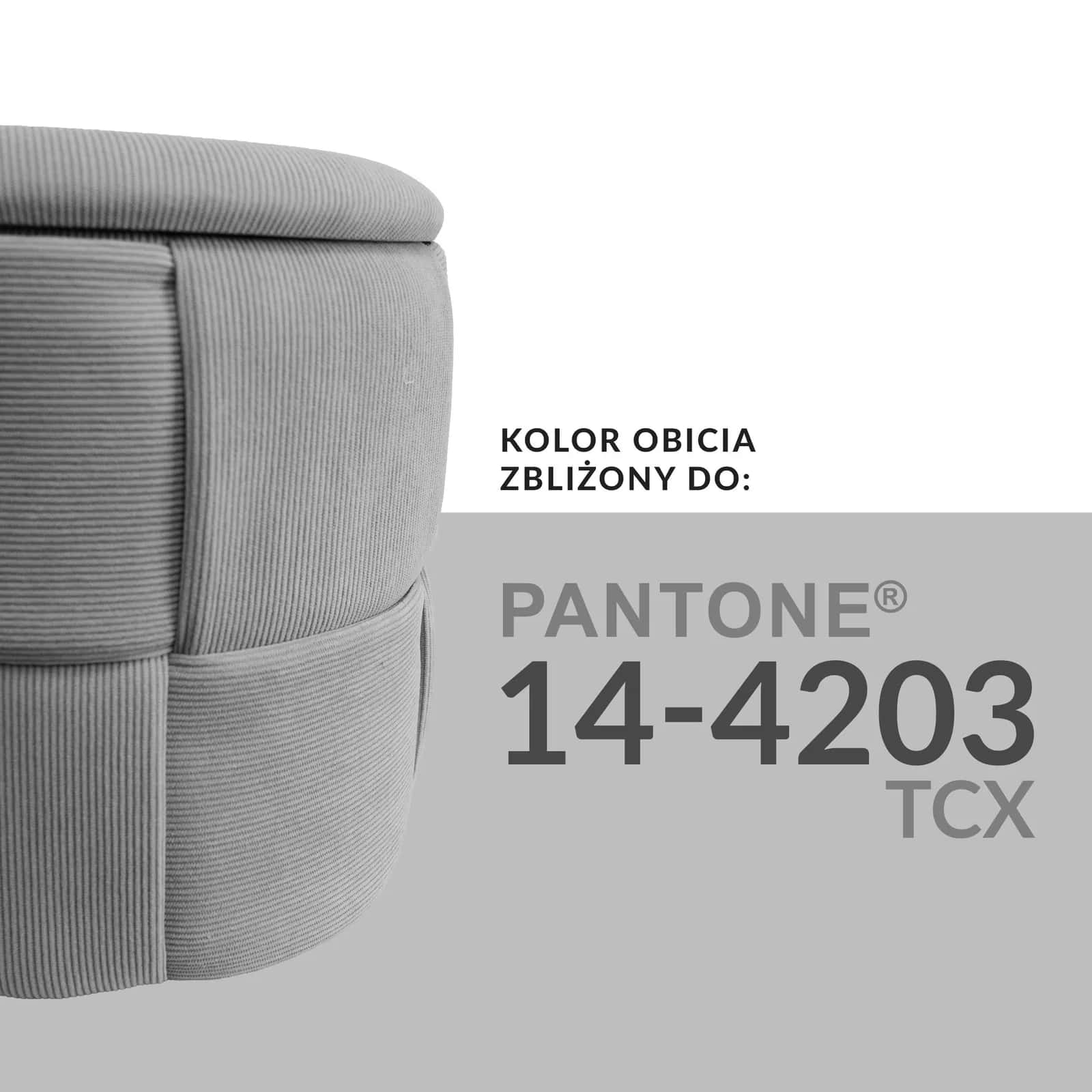 Pufa sztruks ELOISE 38×38×38cm szary – miniatura 9