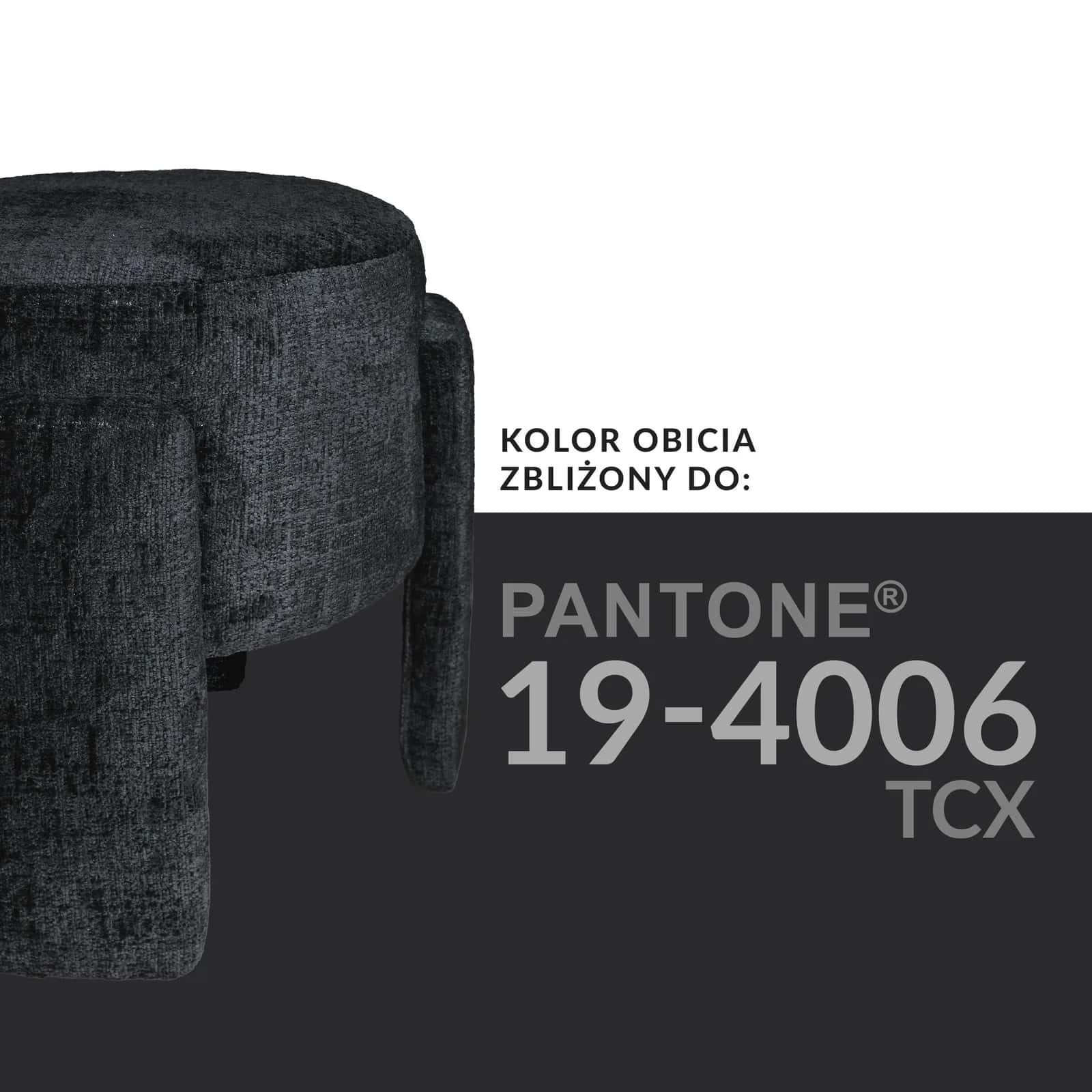 Pufa szenil WALLACE 42×42×40cm czarny – miniatura 4