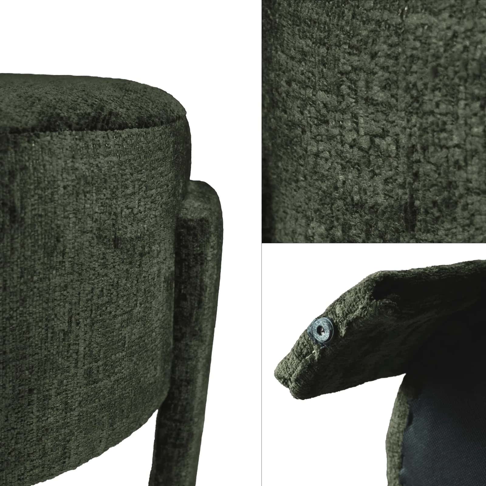 Pufa szenil WALLACE 42×42×40cm oliwka – miniatura 7