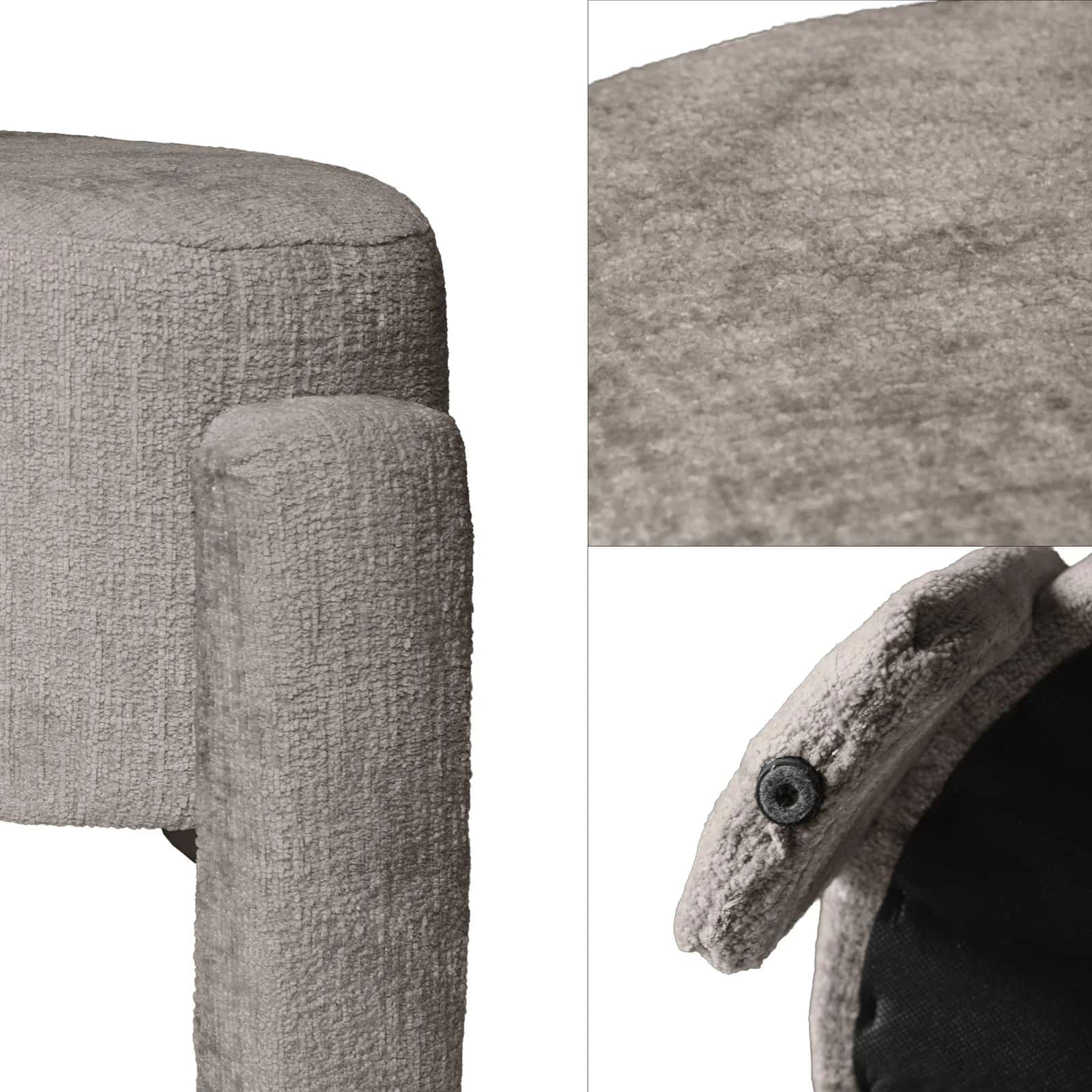 Pufa szenil WALLACE 42×42×40cm taupe – miniatura 7