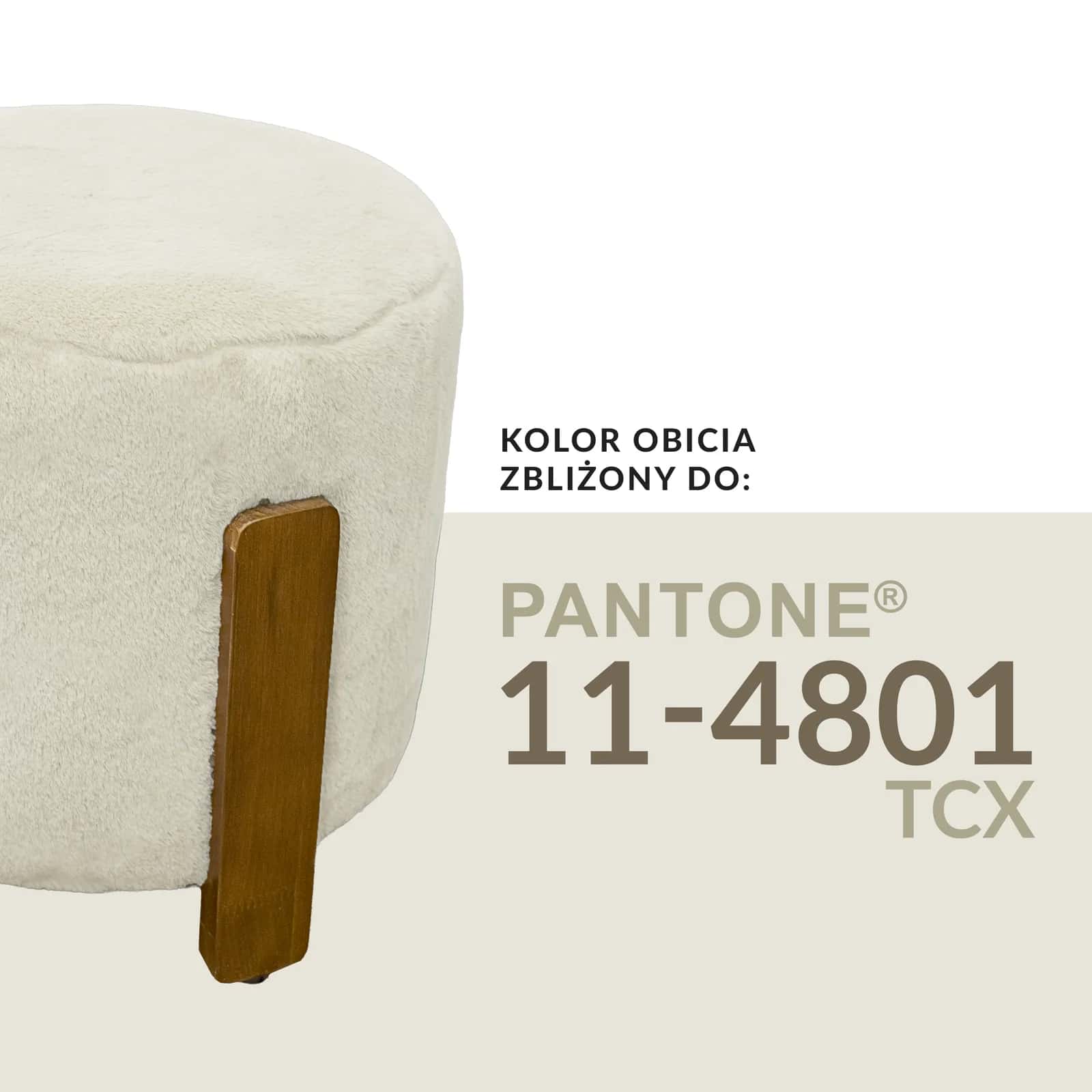 Pufa ELDA 37×37×38cm ecru/dąb – miniatura 4
