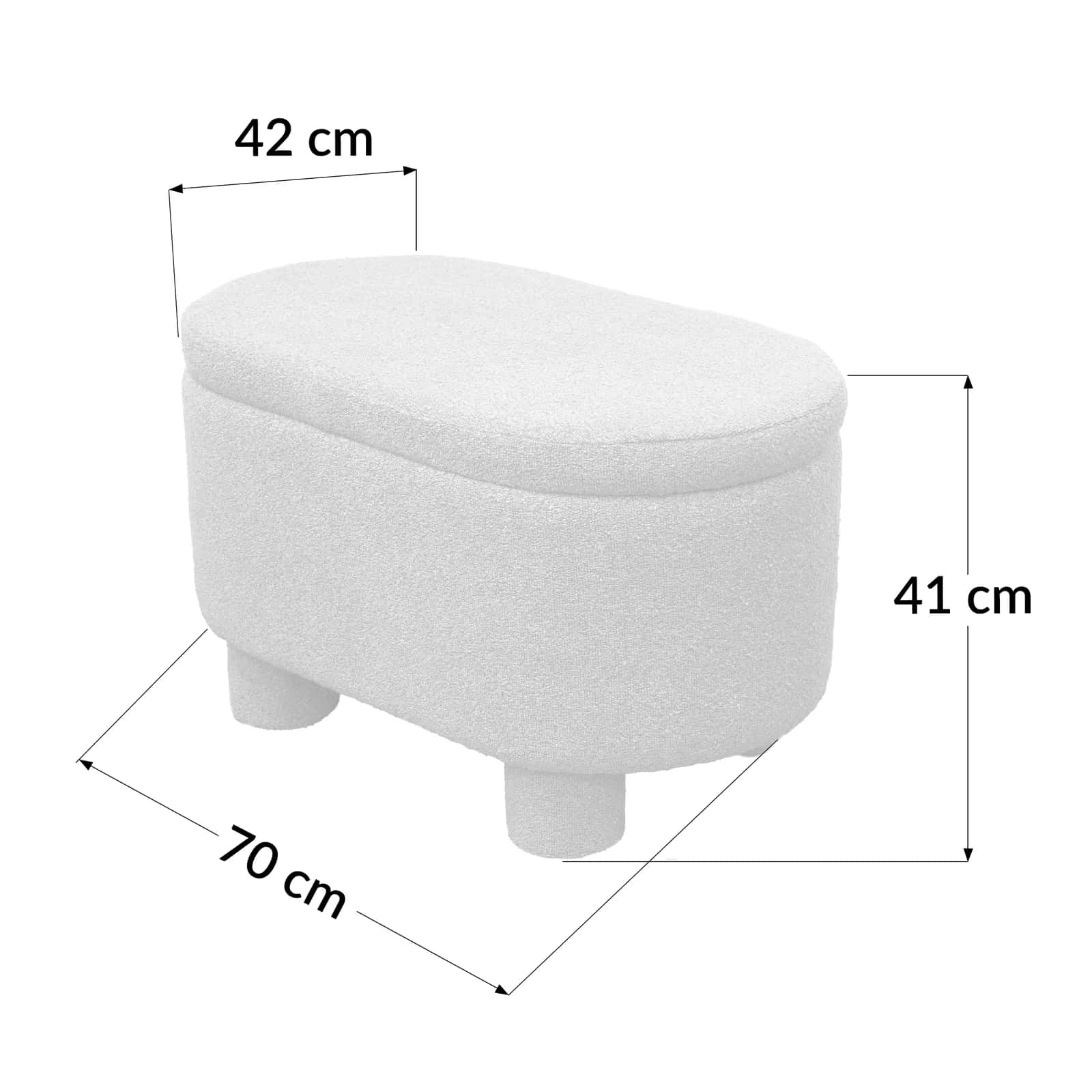 Pufa teddy duo HARRY 70×42×41cm szary – miniatura 3