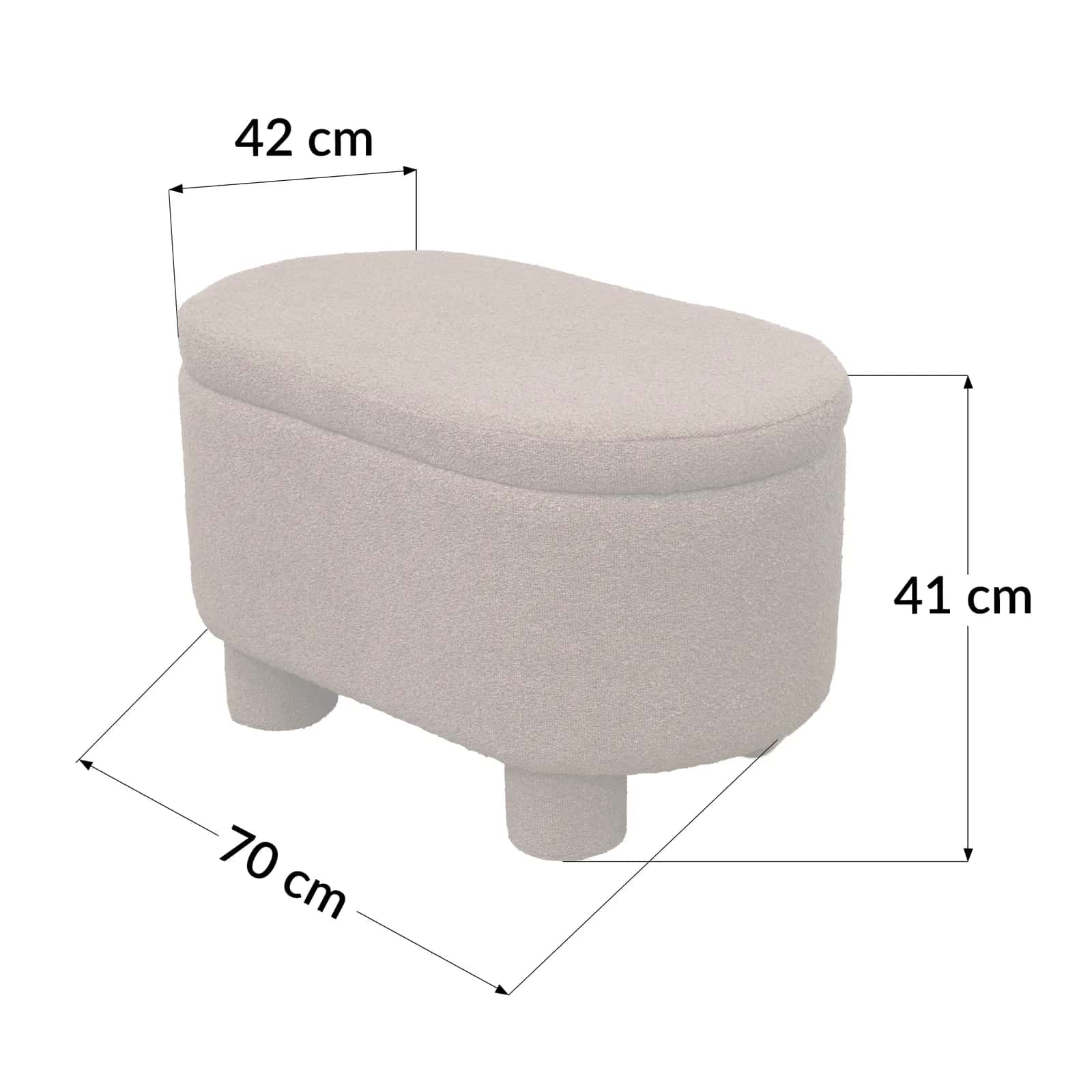 Pufa teddy duo HARRY 70×42×41cm terakota – miniatura 4