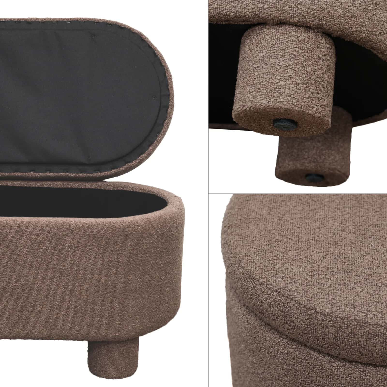 Pufa teddy duo HARRY 70×42×41cm terakota – miniatura 5
