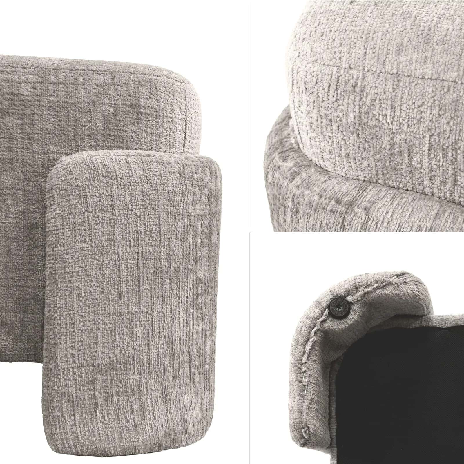 Pufa szenil PASCAL 42×37,5×40cm beż – miniatura 5