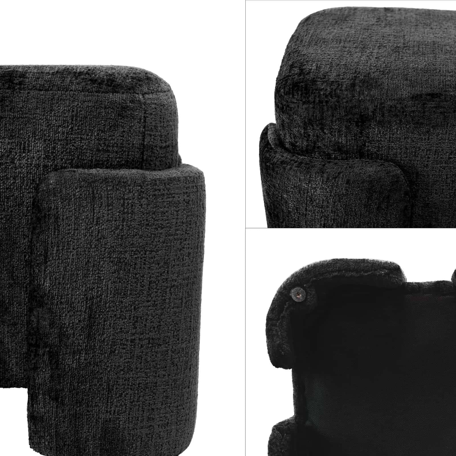 Pufa szenil PASCAL 42×37,5×40cm czarny – miniatura 9