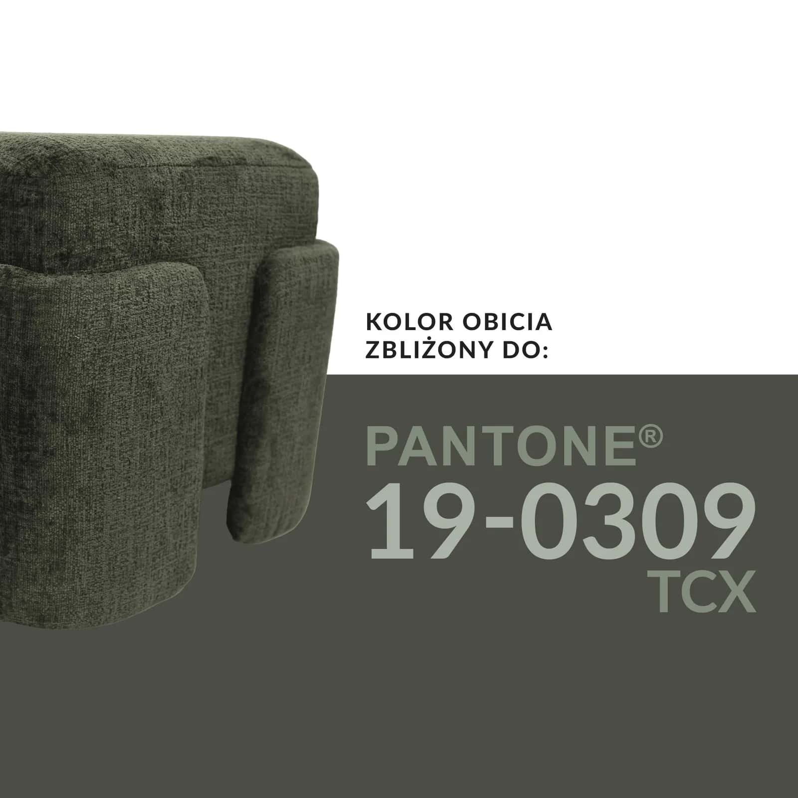 Pufa szenil PASCAL 42×37,5×40cm oliwka – miniatura 6