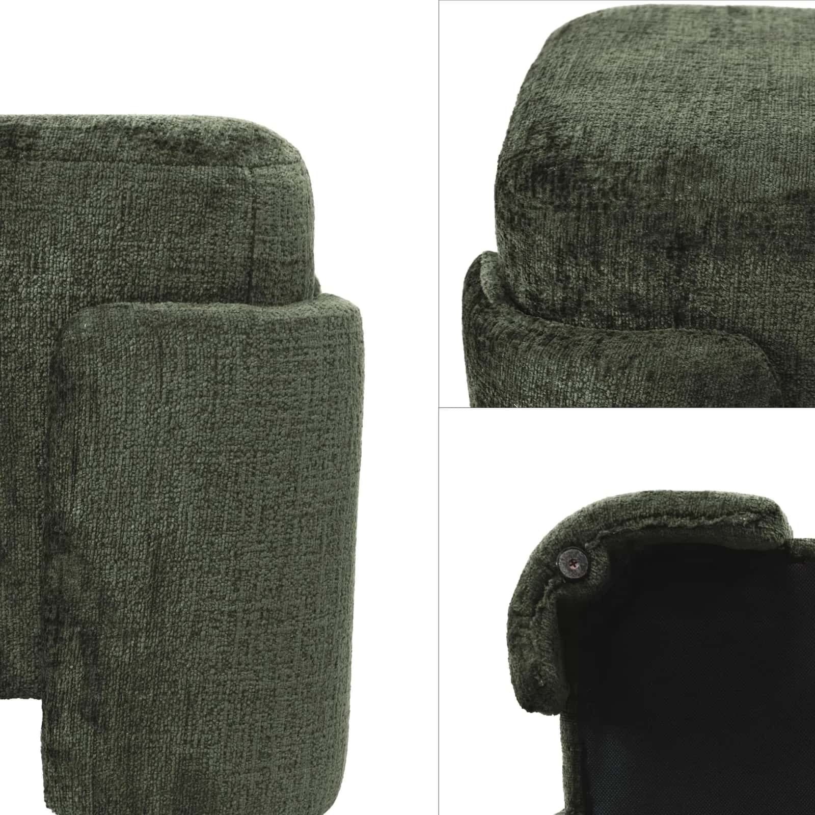Pufa szenil PASCAL 42×37,5×40cm oliwka – miniatura 7