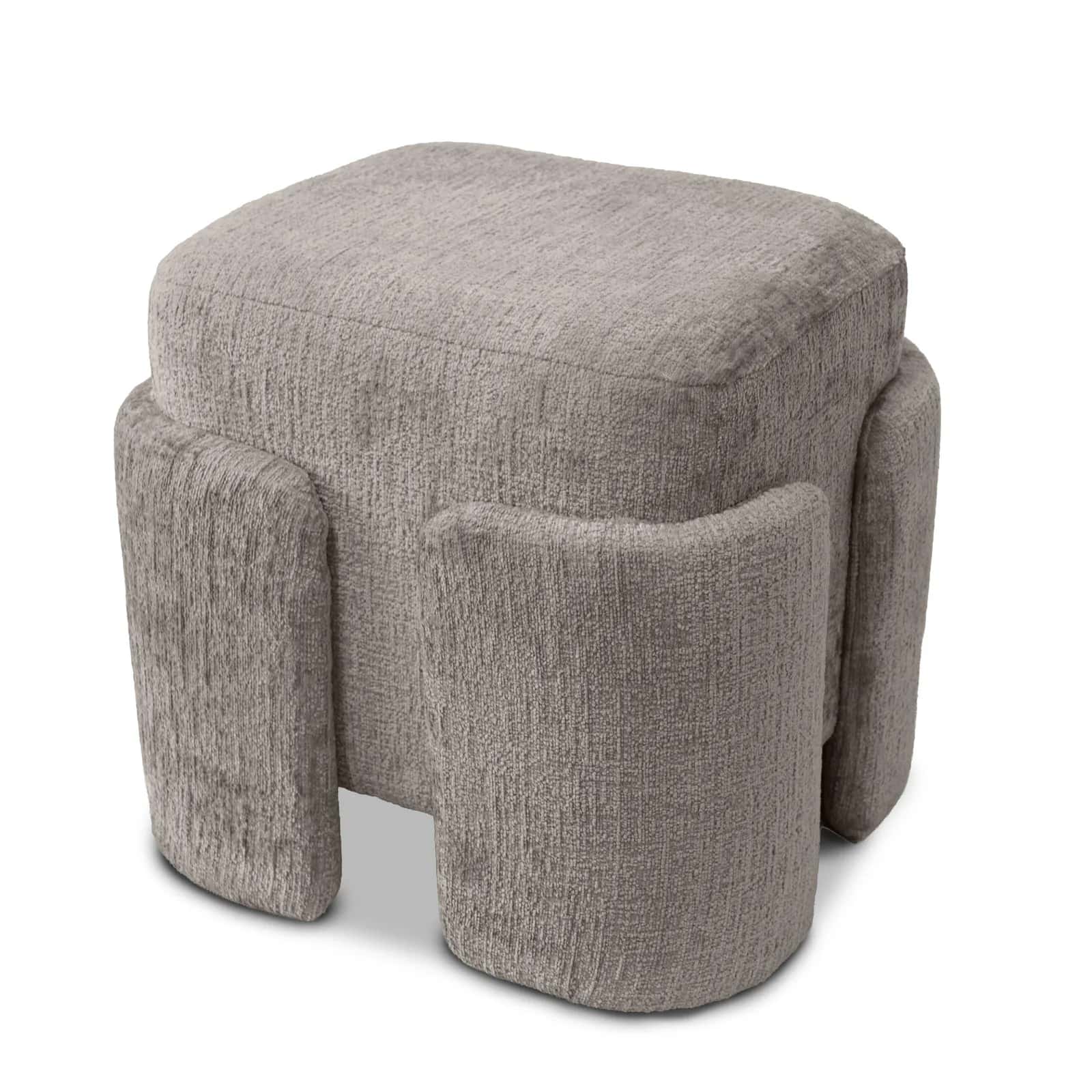 Pufa szenil PASCAL 42×37,5×40cm taupe – miniatura 1