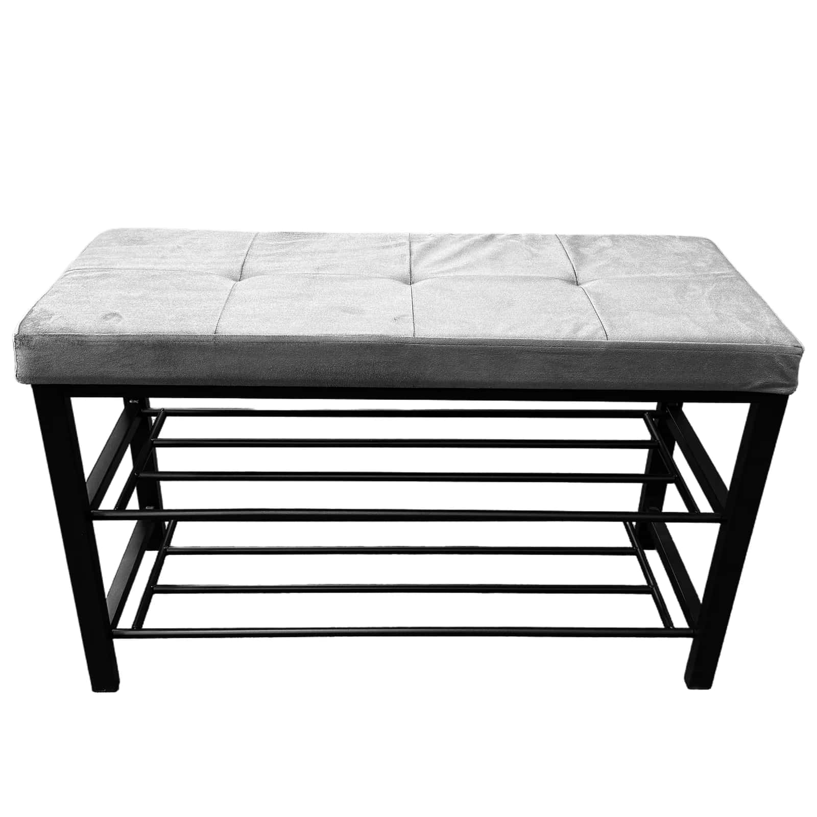 Siedzisko welur ALIDA 79×32×50cm szary – miniatura 6