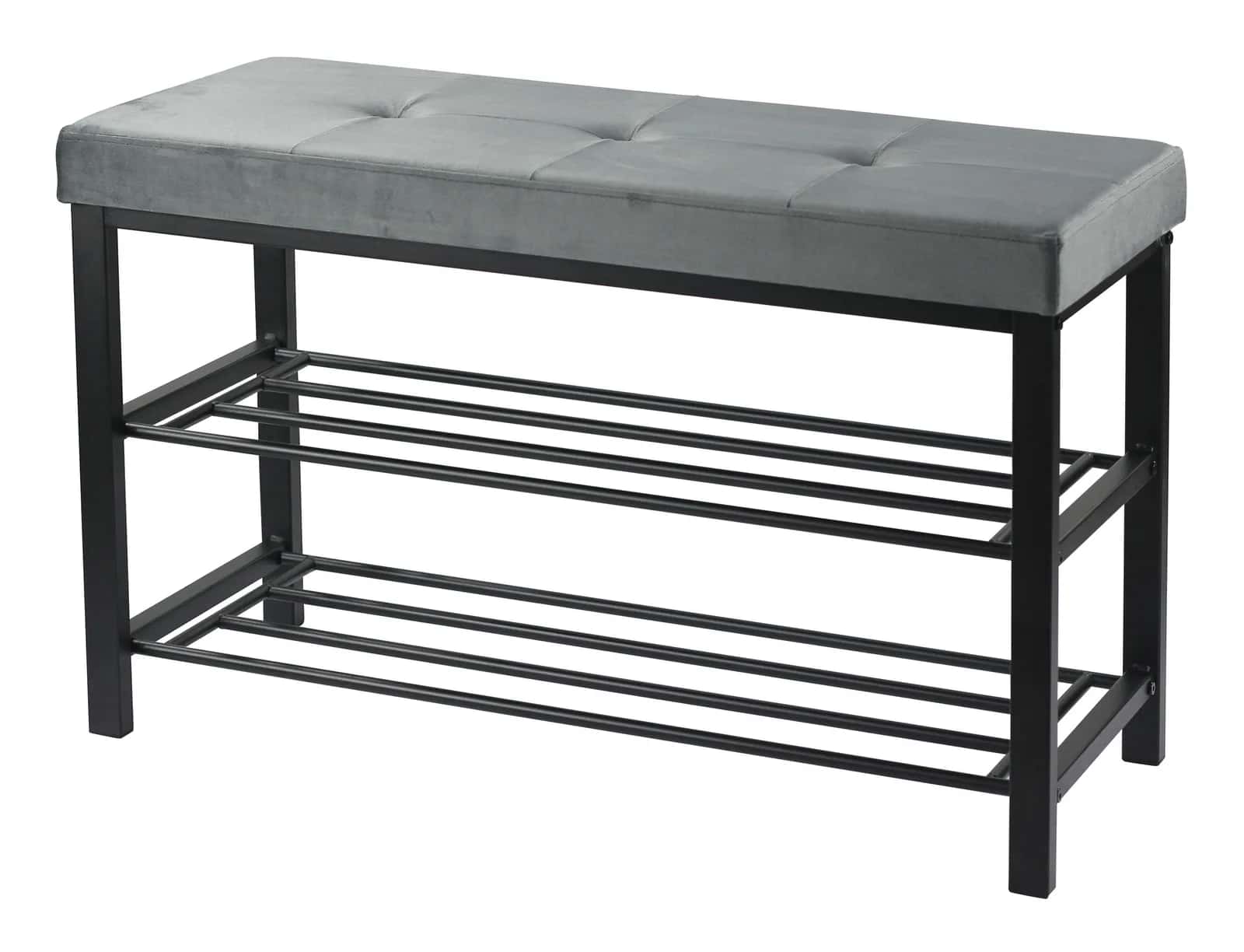 Siedzisko welur ALIDA 79×32×50cm szary – miniatura 1