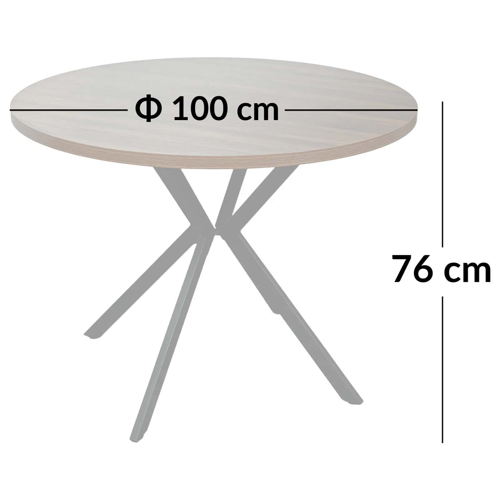 Stół LORENZO orzech Ø100×76 cm – miniatura 4