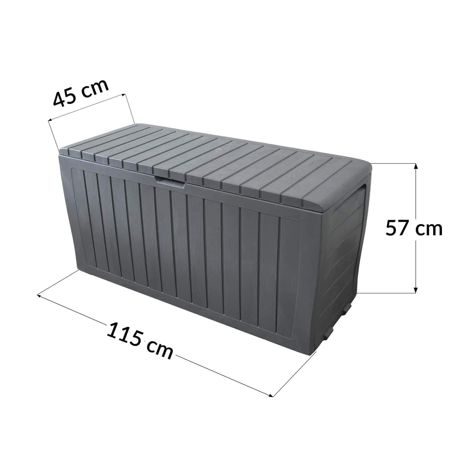 Skrzynia ogrodowa BRYCE 295L antracyt – miniatura 5