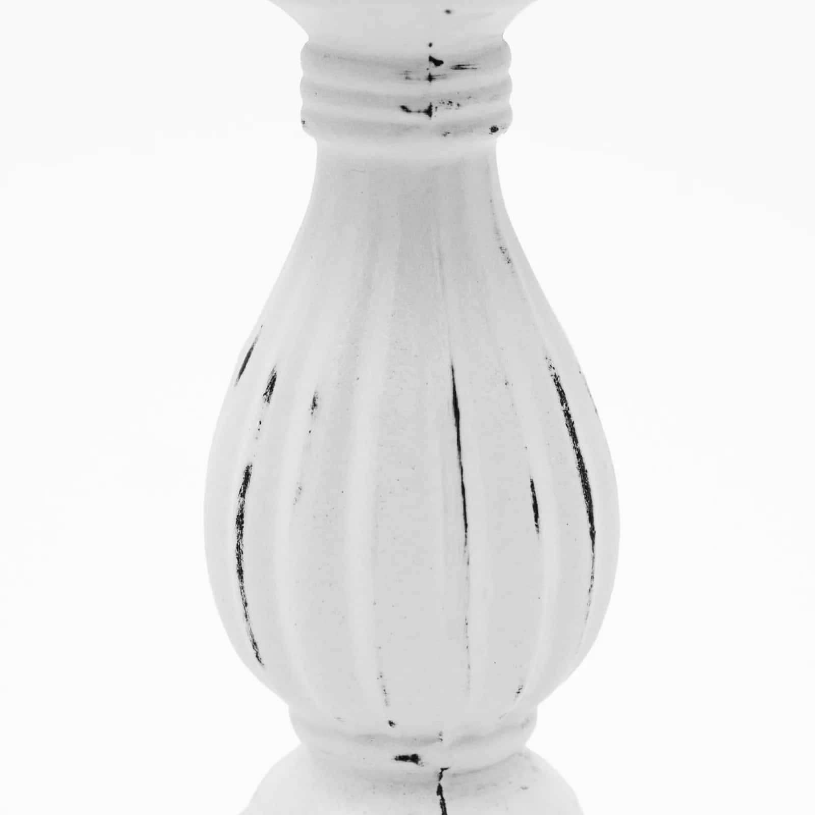 Świecznik ozdobny MDF Rustical biały – miniatura 2