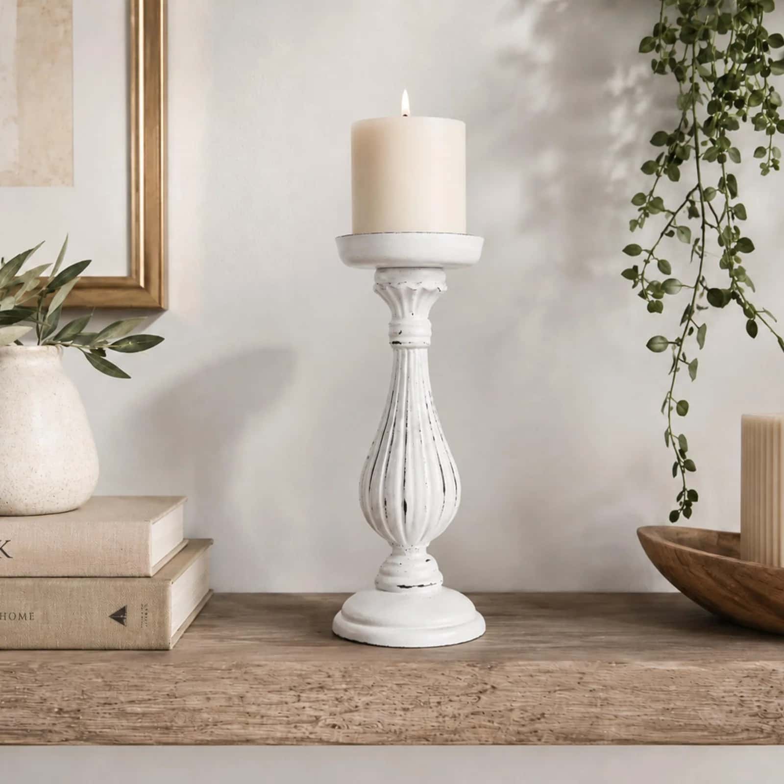 Świecznik ozdobny MDF Rustical biały – miniatura 12