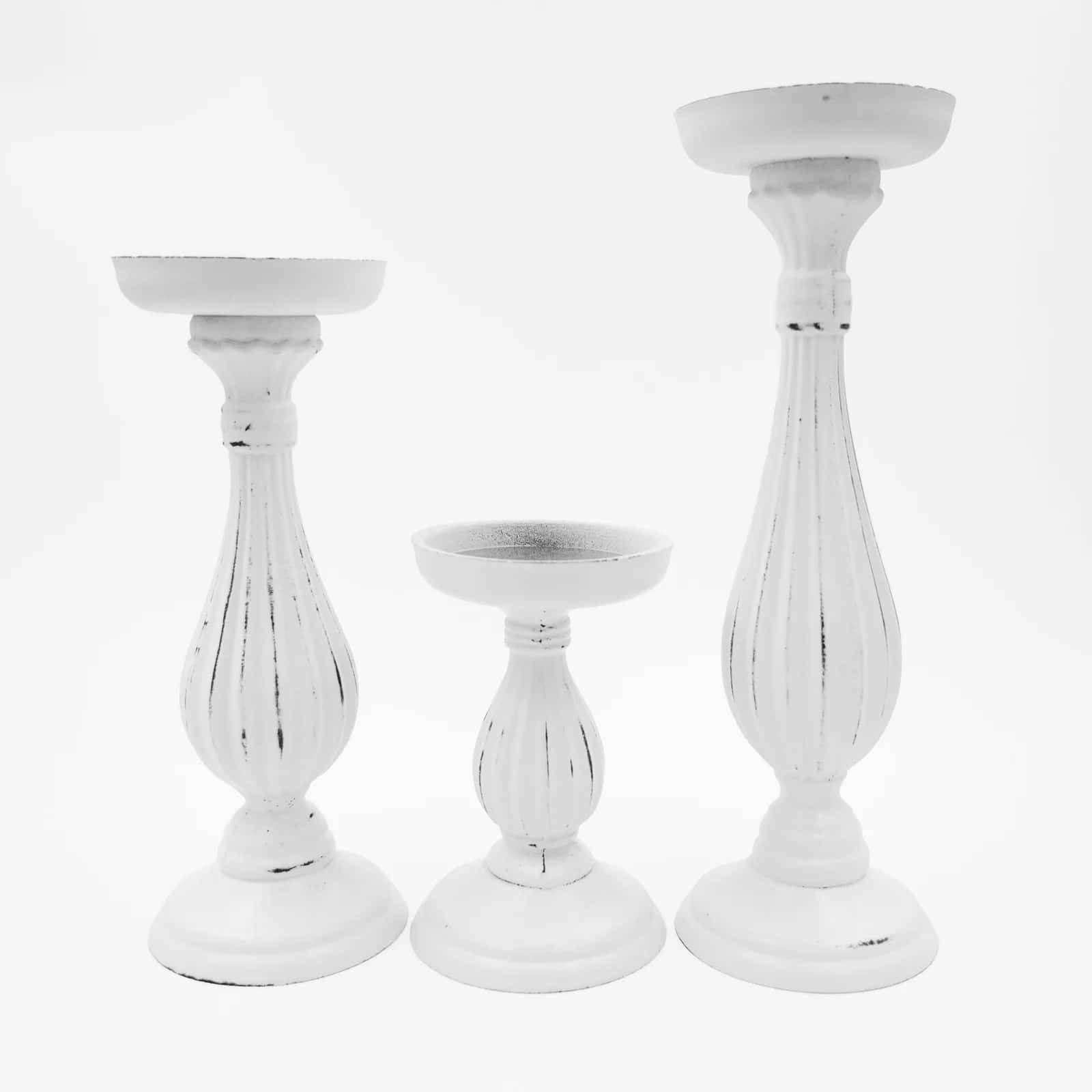 Świecznik ozdobny MDF Rustical biały – miniatura 19