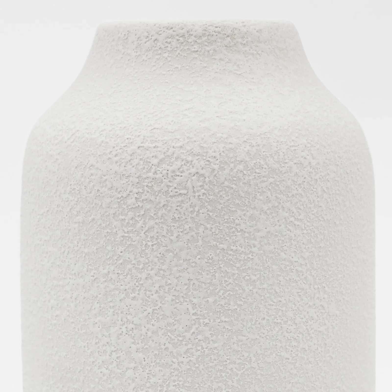 Wazon ceramiczny Tekstura 1 biały 12x22 cm – miniatura 3