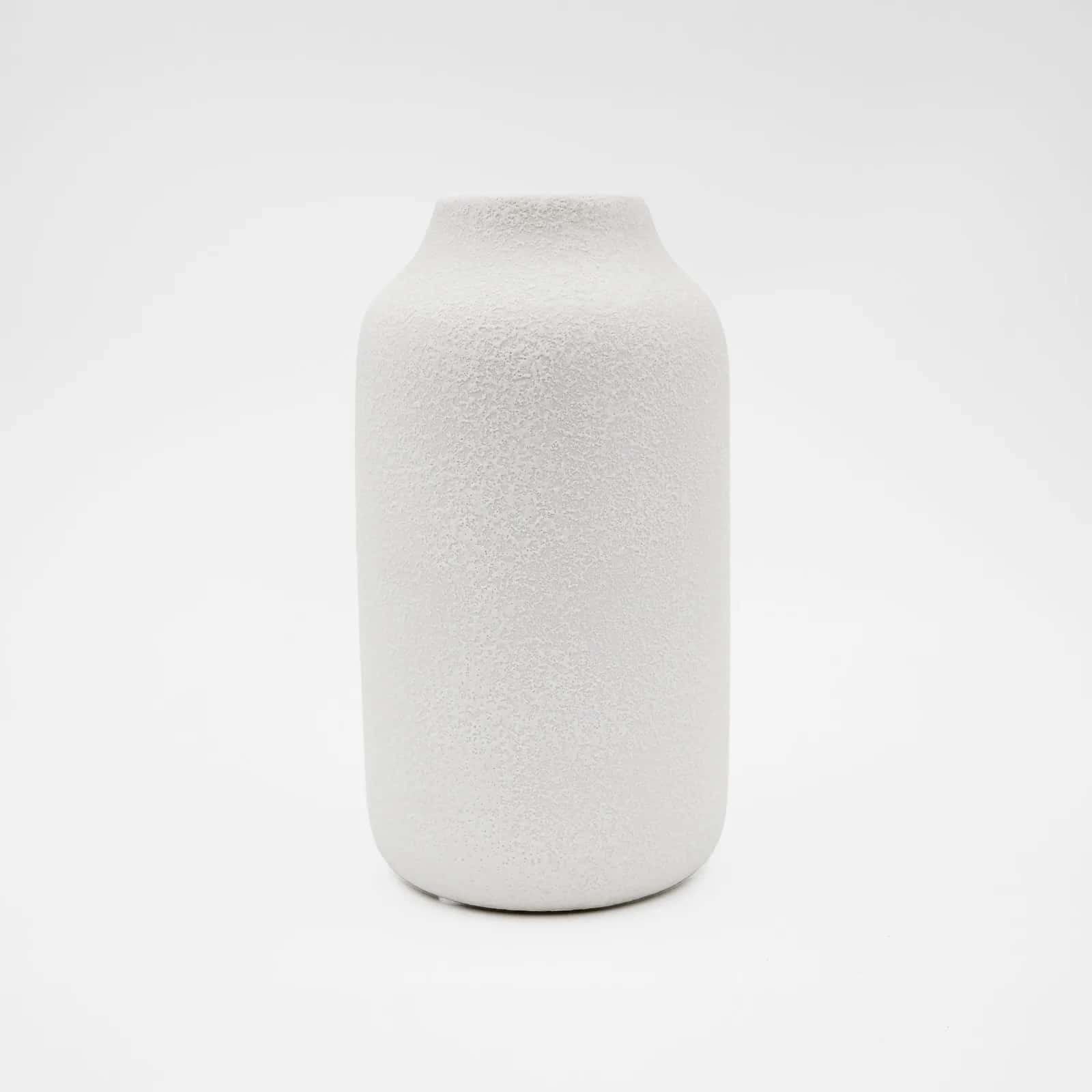 Wazon ceramiczny Tekstura 1 biały 12x22 cm – miniatura 2