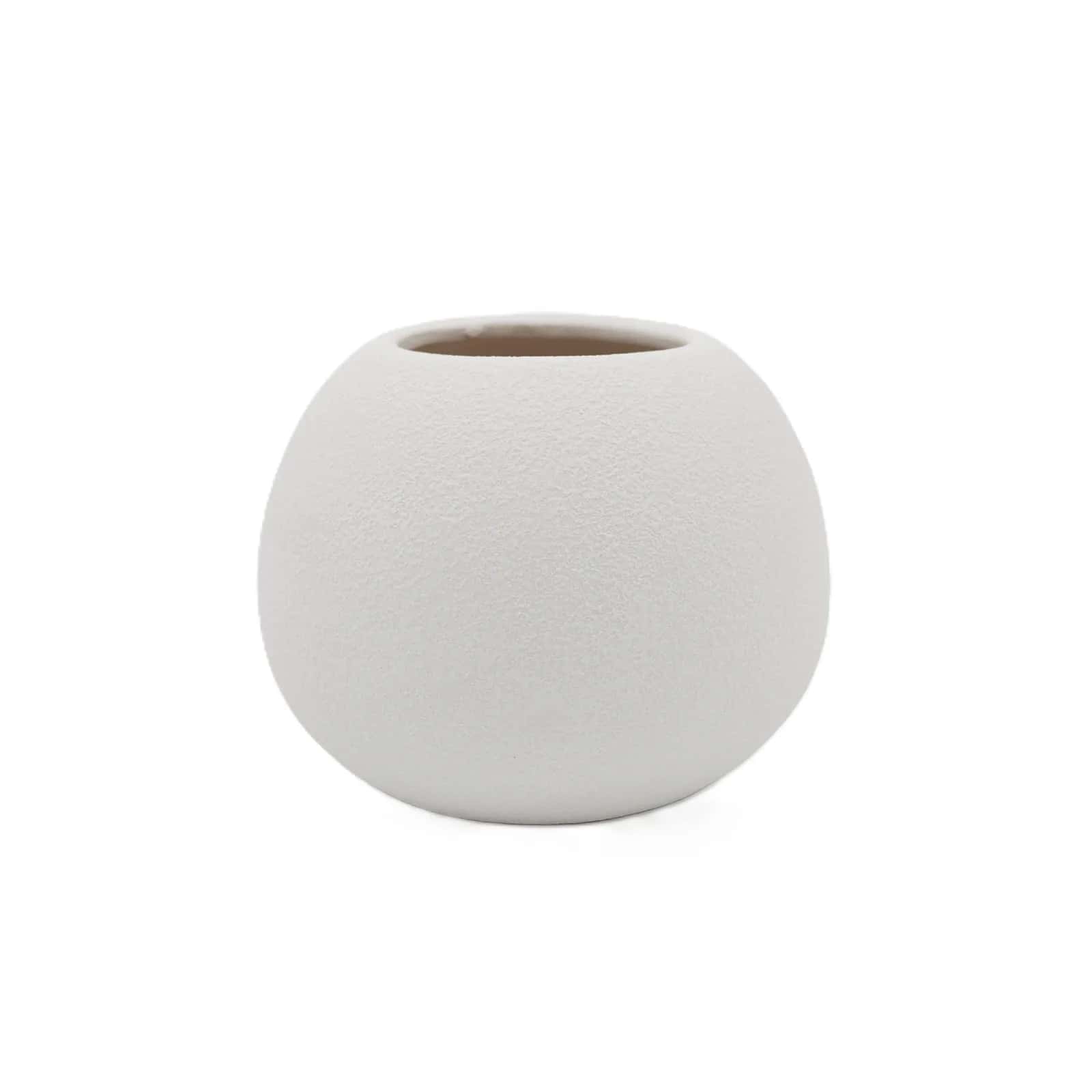Wazon ceramiczny Tekstura 1 biały 16,5x13,5cm – miniatura 1