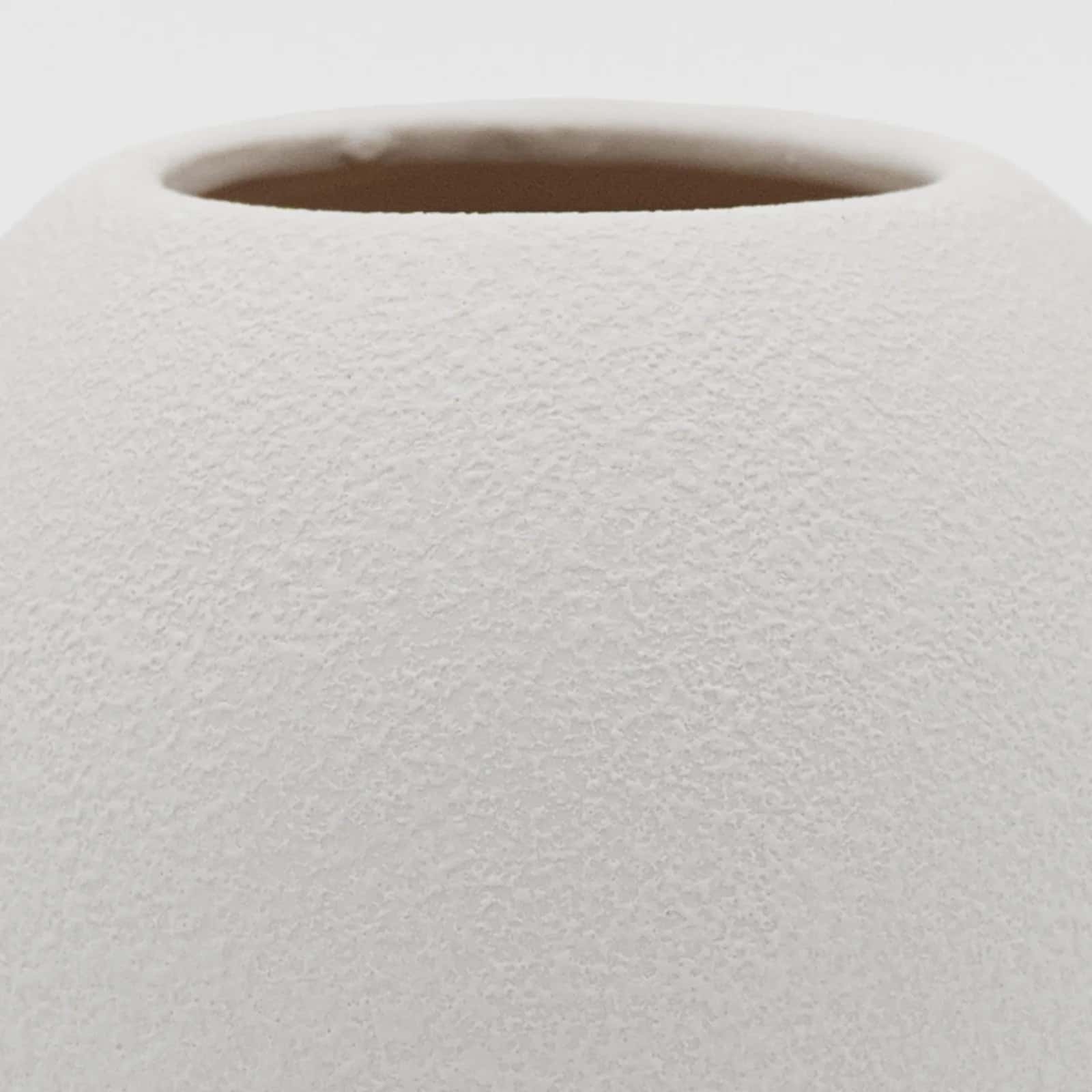 Wazon ceramiczny Tekstura 1 biały 16,5x13,5cm – miniatura 3