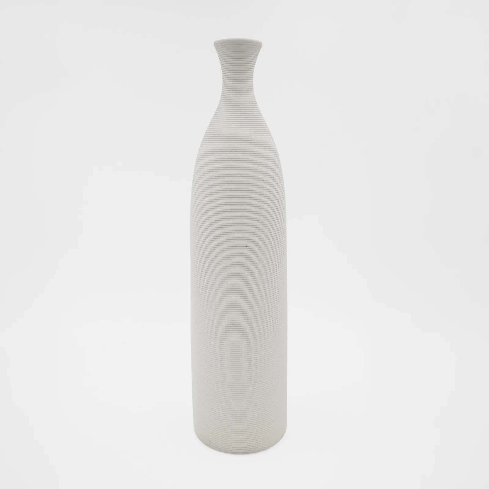 Wazon ozdobny Prążek biały 11x41 cm – miniatura 1