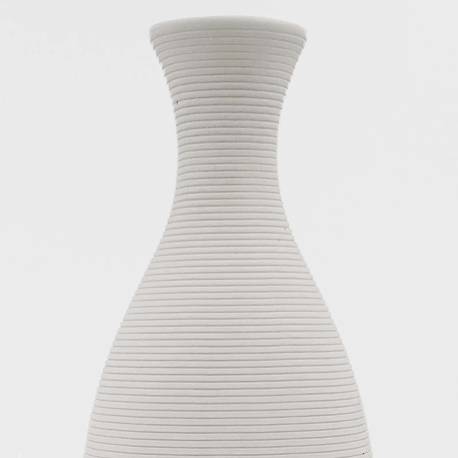 Wazon ozdobny Prążek biały 11x41 cm – miniatura 2