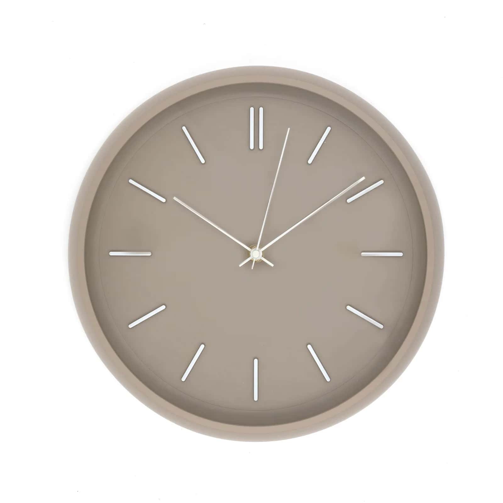 Zegar ścienny ozdobny taupe FI30cm – miniatura 2