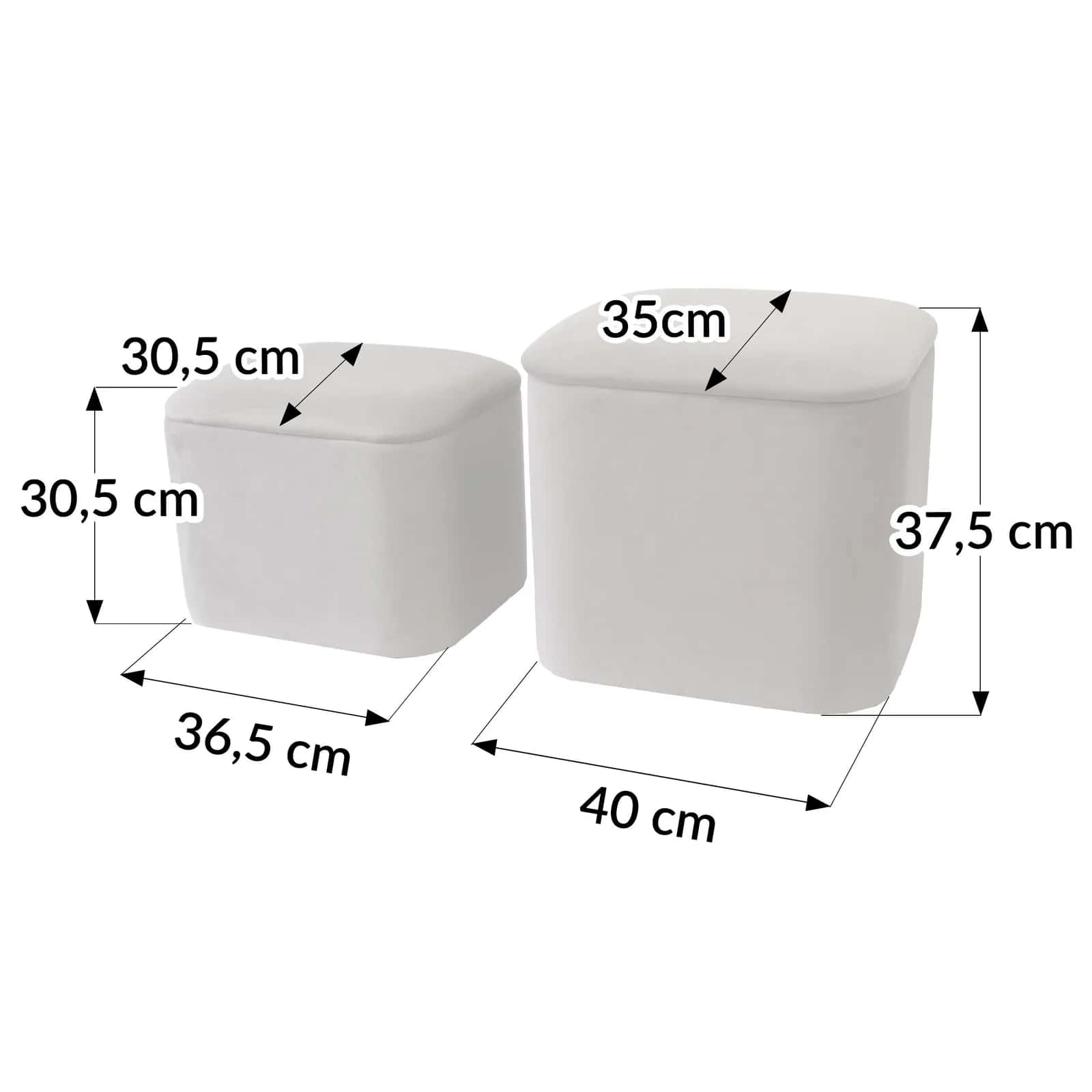 Zestaw puf w kolorze ROMEO 2 – miniatura 5