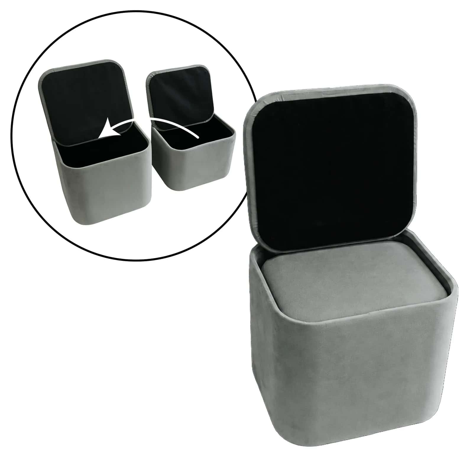 Zestaw puf w kolorze JANET 2 – miniatura 6