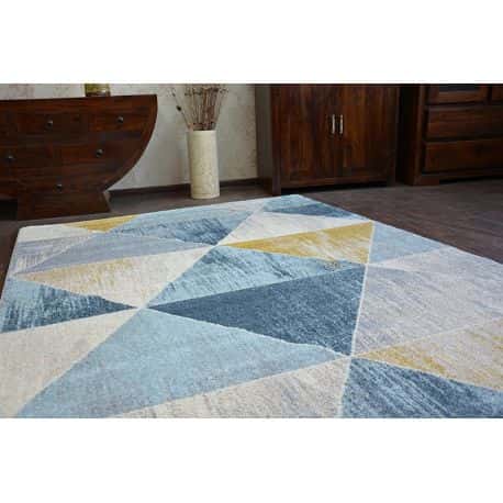 Dywan NORDIC TRIANGLE niebieski/krem G4584 – miniatura 4