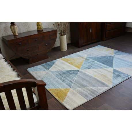 Dywan NORDIC TRIANGLE niebieski/krem G4584 – miniatura 2