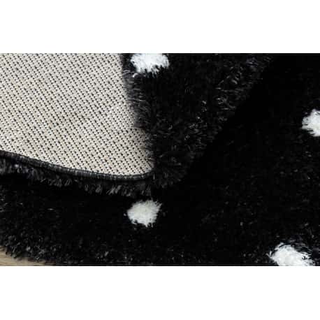Dywan FLUFFY 2370 koło, shaggy kropki - antracyt / biały – miniatura 4