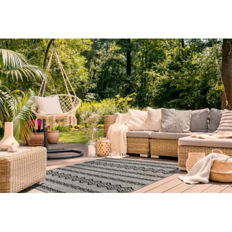 DYWAN SZNURKOWY SIZAL FLOORLUX 20510 srebrny / czarny – miniatura 3