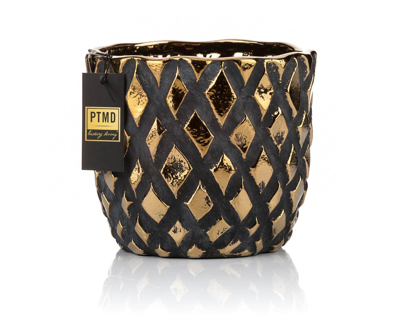 PTMD - Doniczka JUNEY złota - M