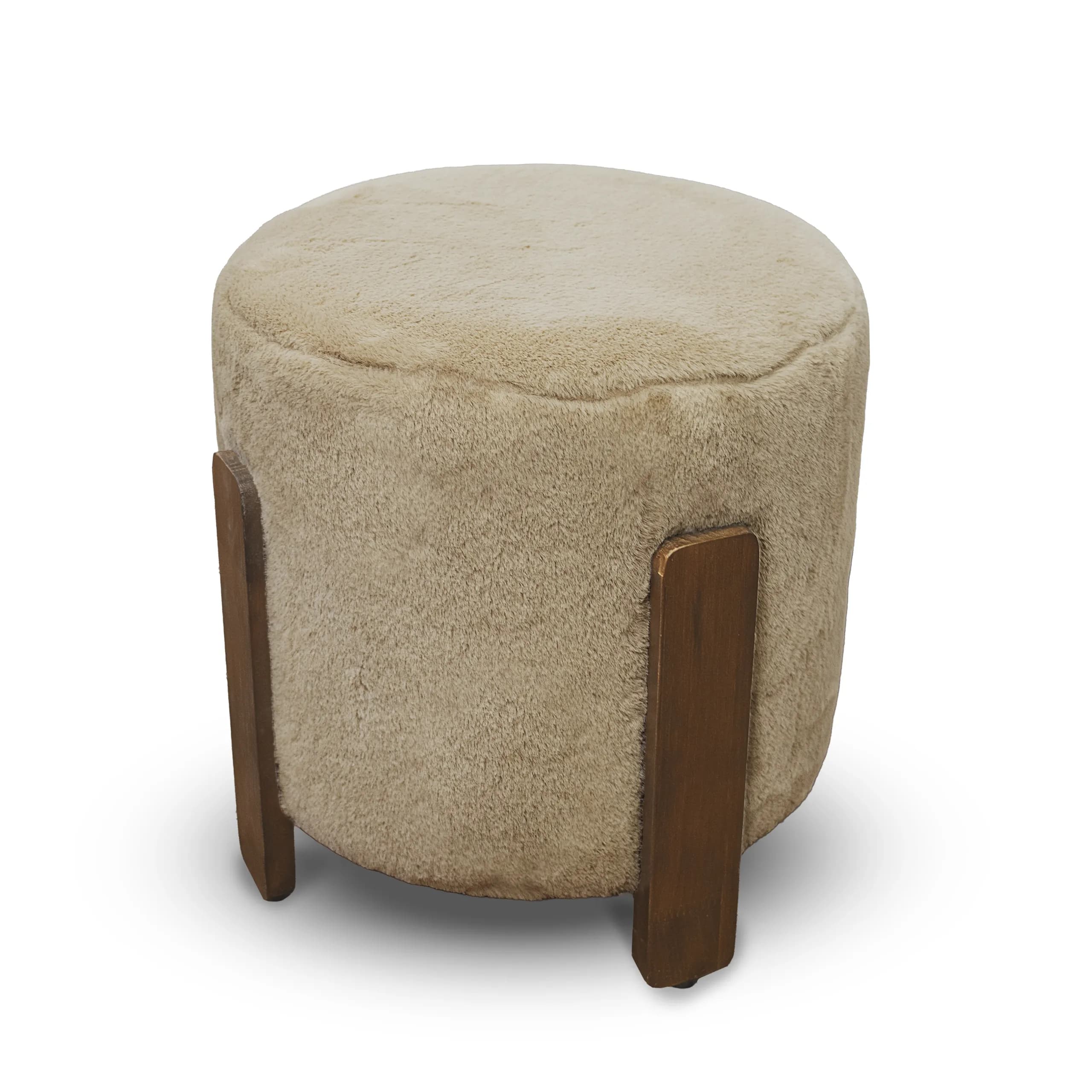 Pufa Seul 37x37x38cm FUT taupe/orzech DW